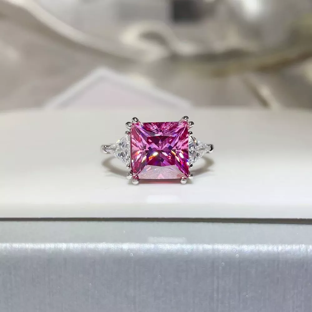 5 Carat Moissanite 925 Sterling Silver Ring, image 3