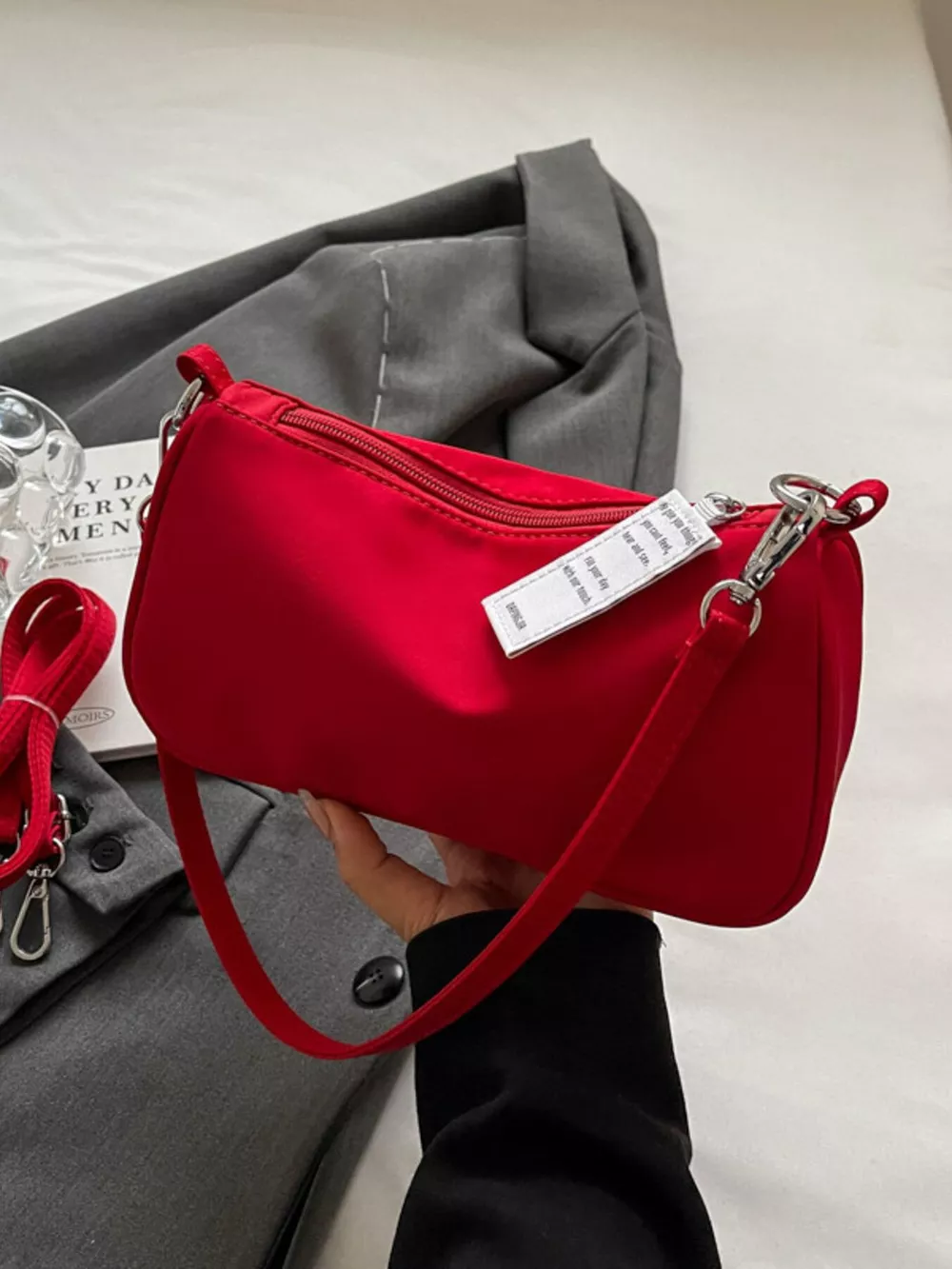 Solid Color Crossbody Bag