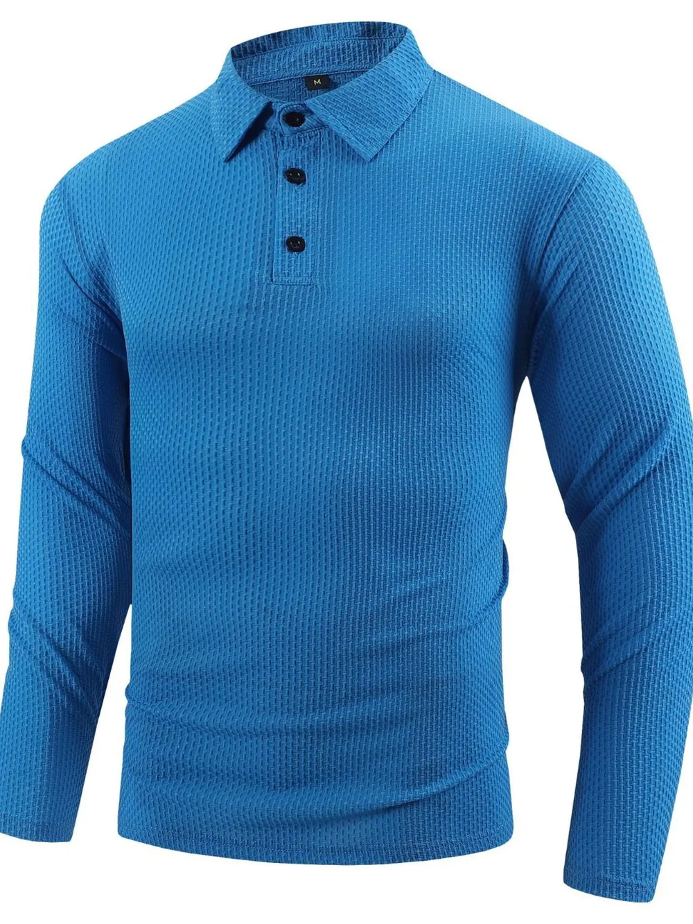 Men's Full Size Button Detail Long Sleeve Top Plus Size, image 3