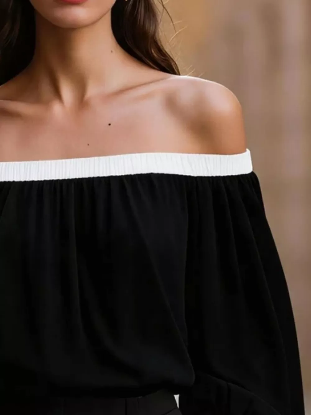 Off Shoulder Lantern Sleeve Blouse, image 8