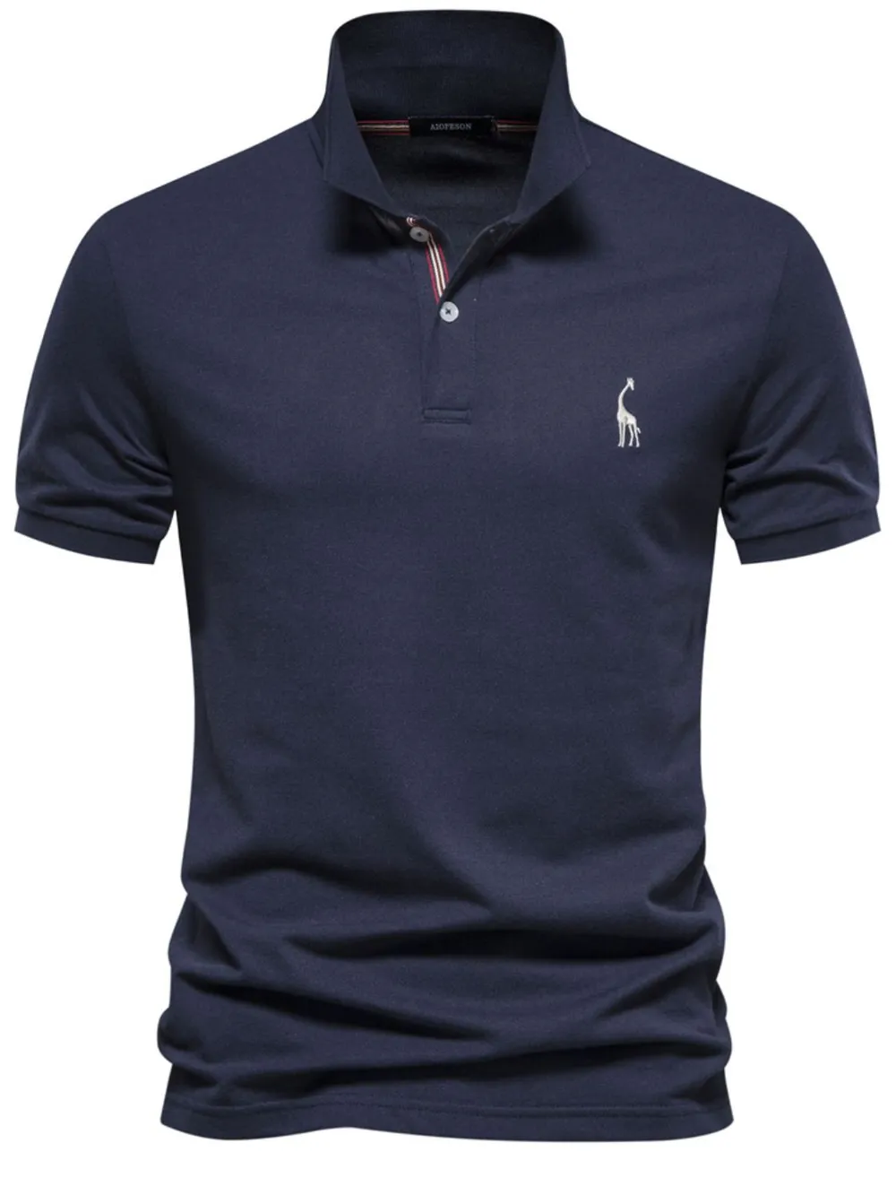 Men's Giraffe Embroidered Short Sleeve Polo, image 7