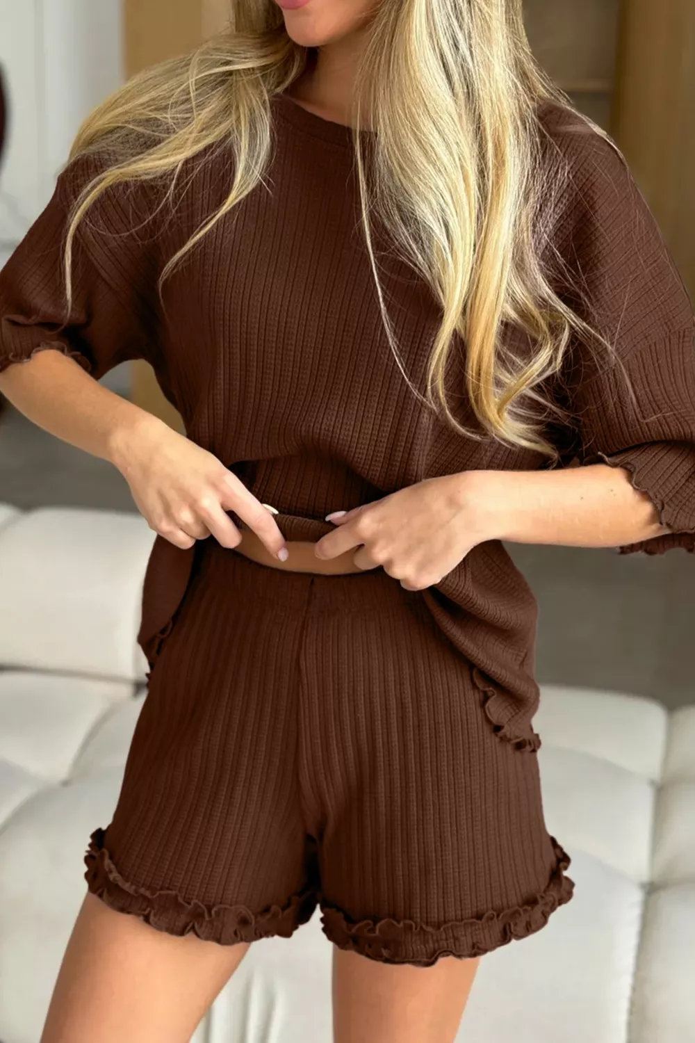 Half Sleeve Top and Shorts Set, image 4