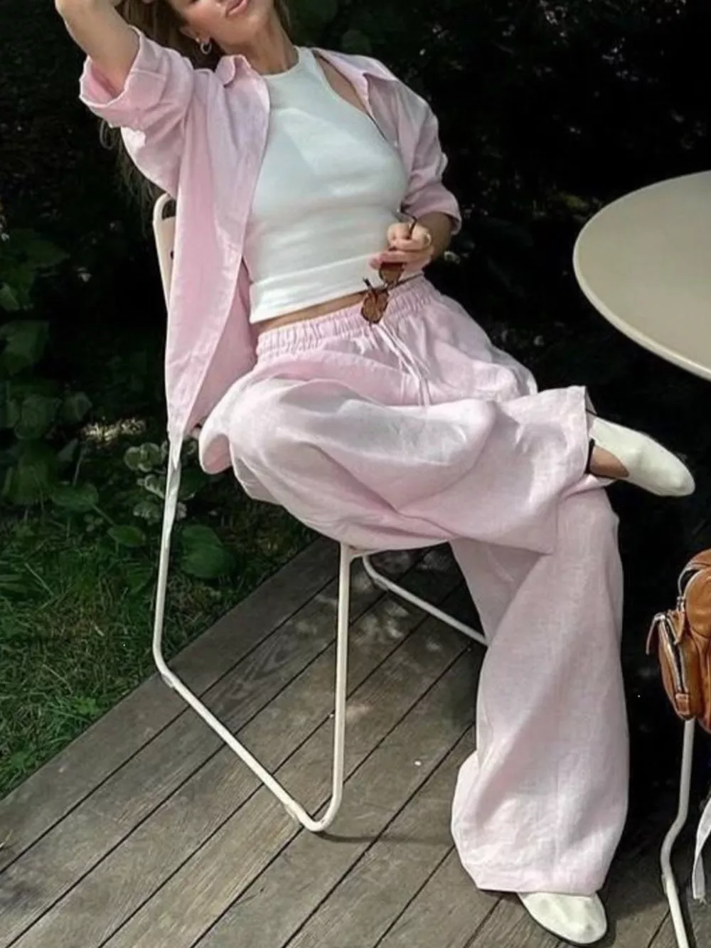 Button Up Shirt and Drawstring Pants Set, image 8