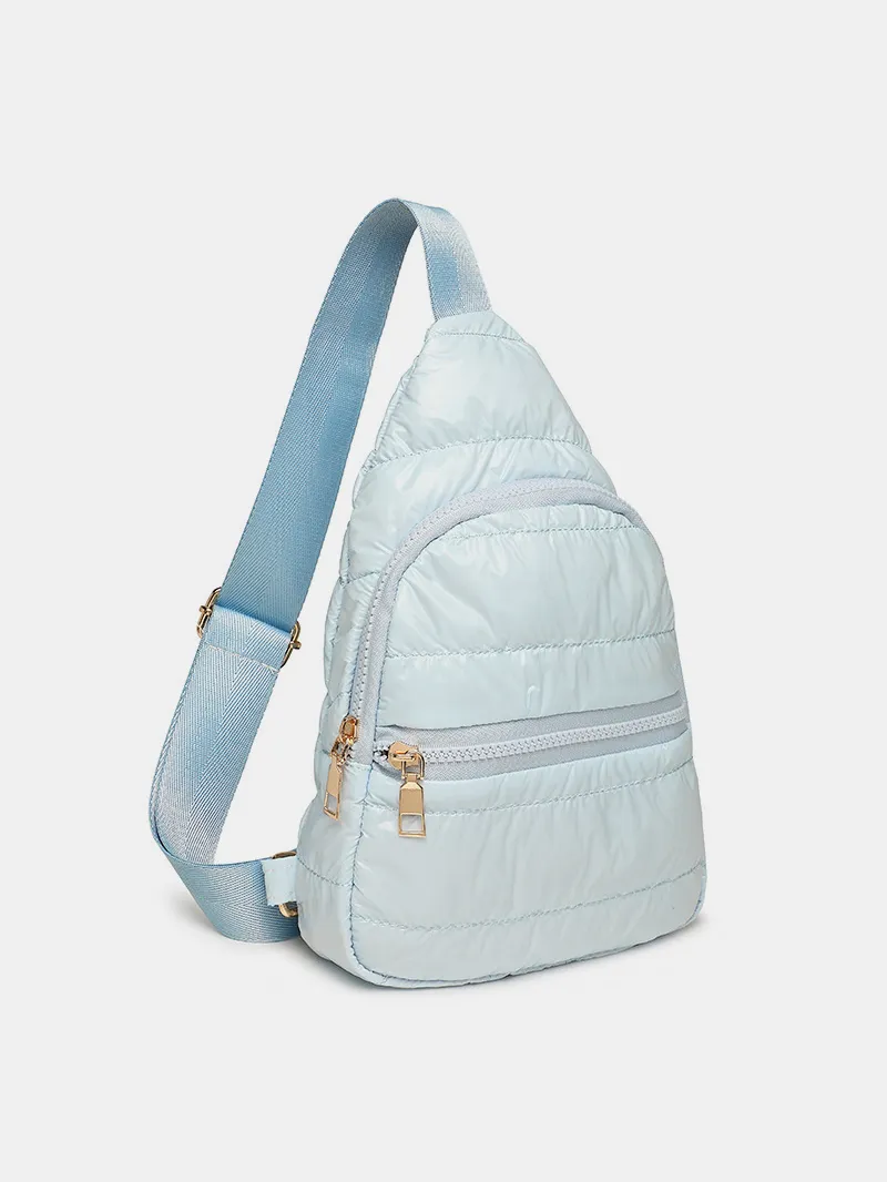 Quilted Adjustable Strap Puffy Sling Bag, image 13