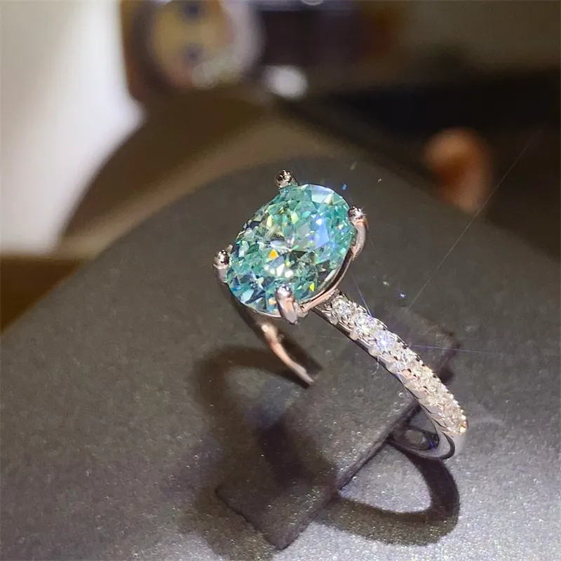 2 Carat Moissanite Zircon 925 Sterling Silver Ring, image 5