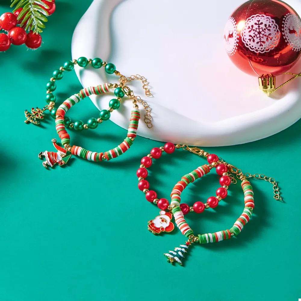 Christmas Beaded Charm Bracelet, image 2