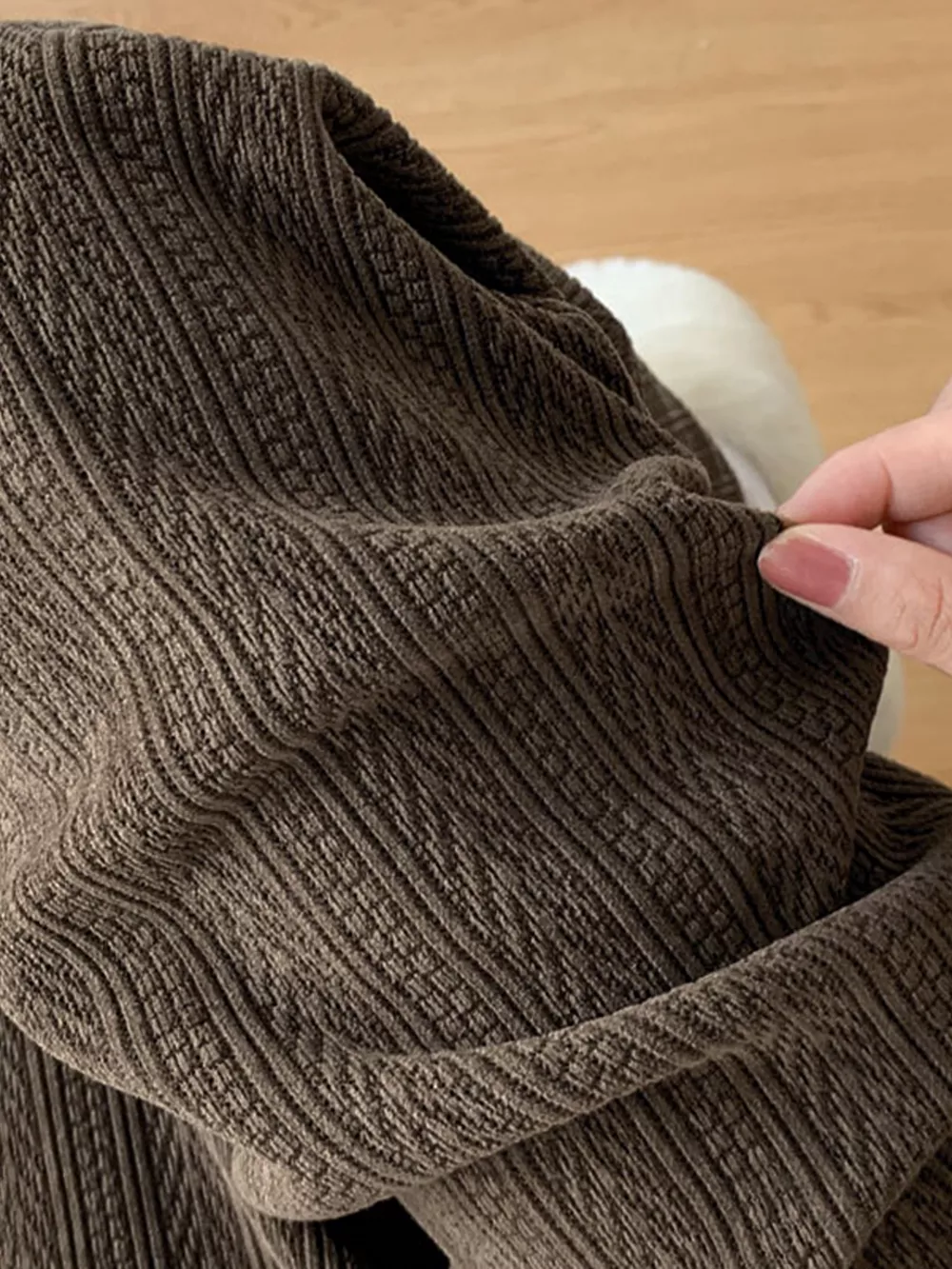 Corduroy Wide-Leg Pants, image 3