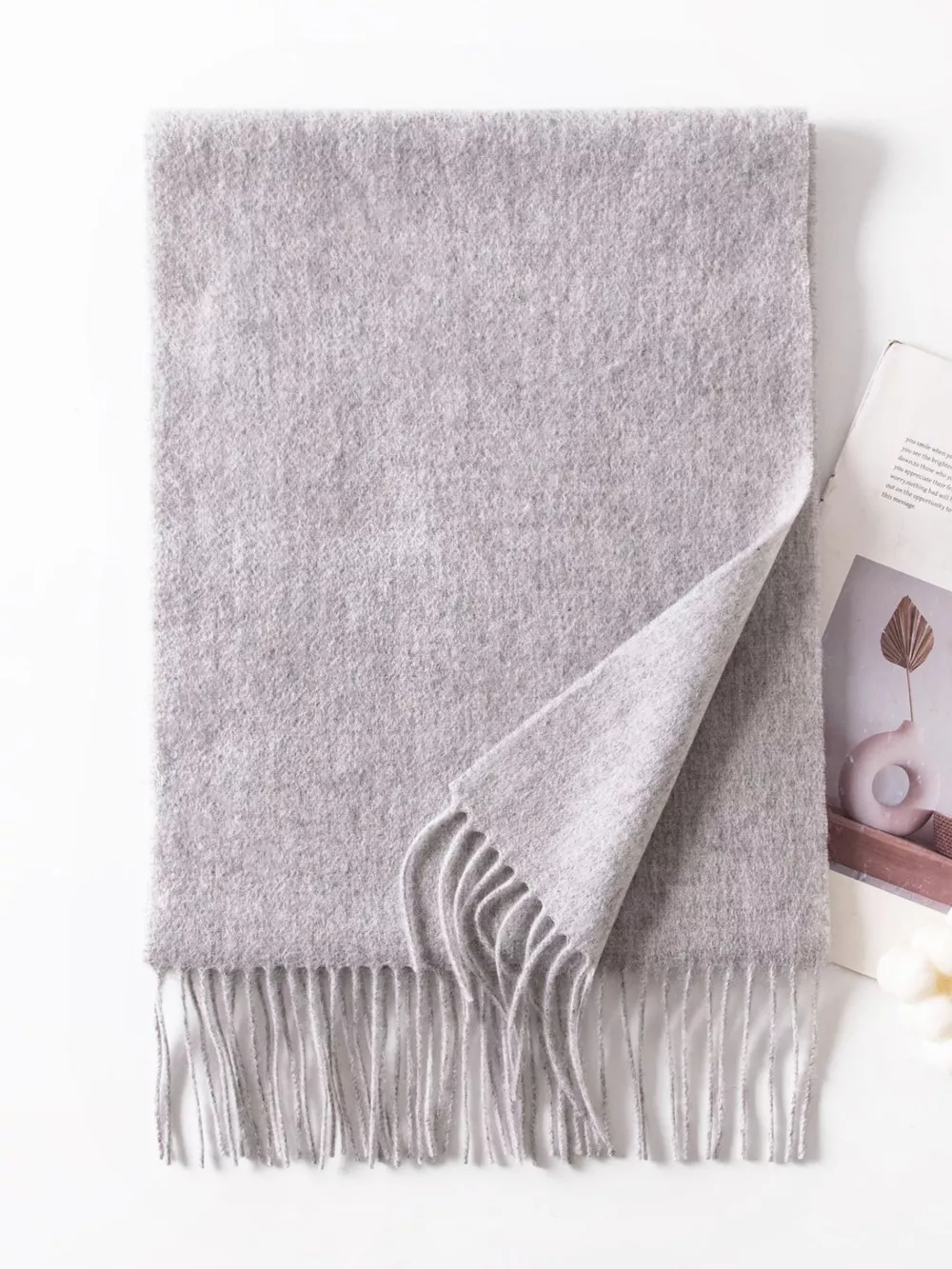 Solid Color Fringe Scarf, image 6
