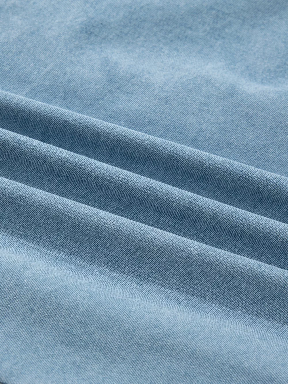 Ruffled Button-Down Denim Shirt, image 6