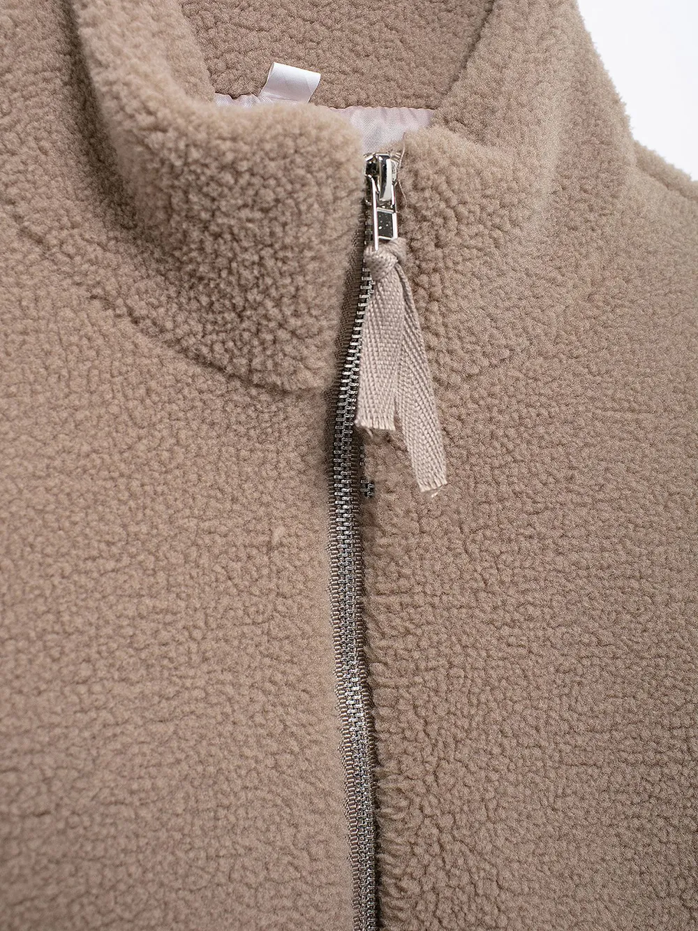 Turtleneck Zip Up Long Sleeve Plush Jacket, image 17