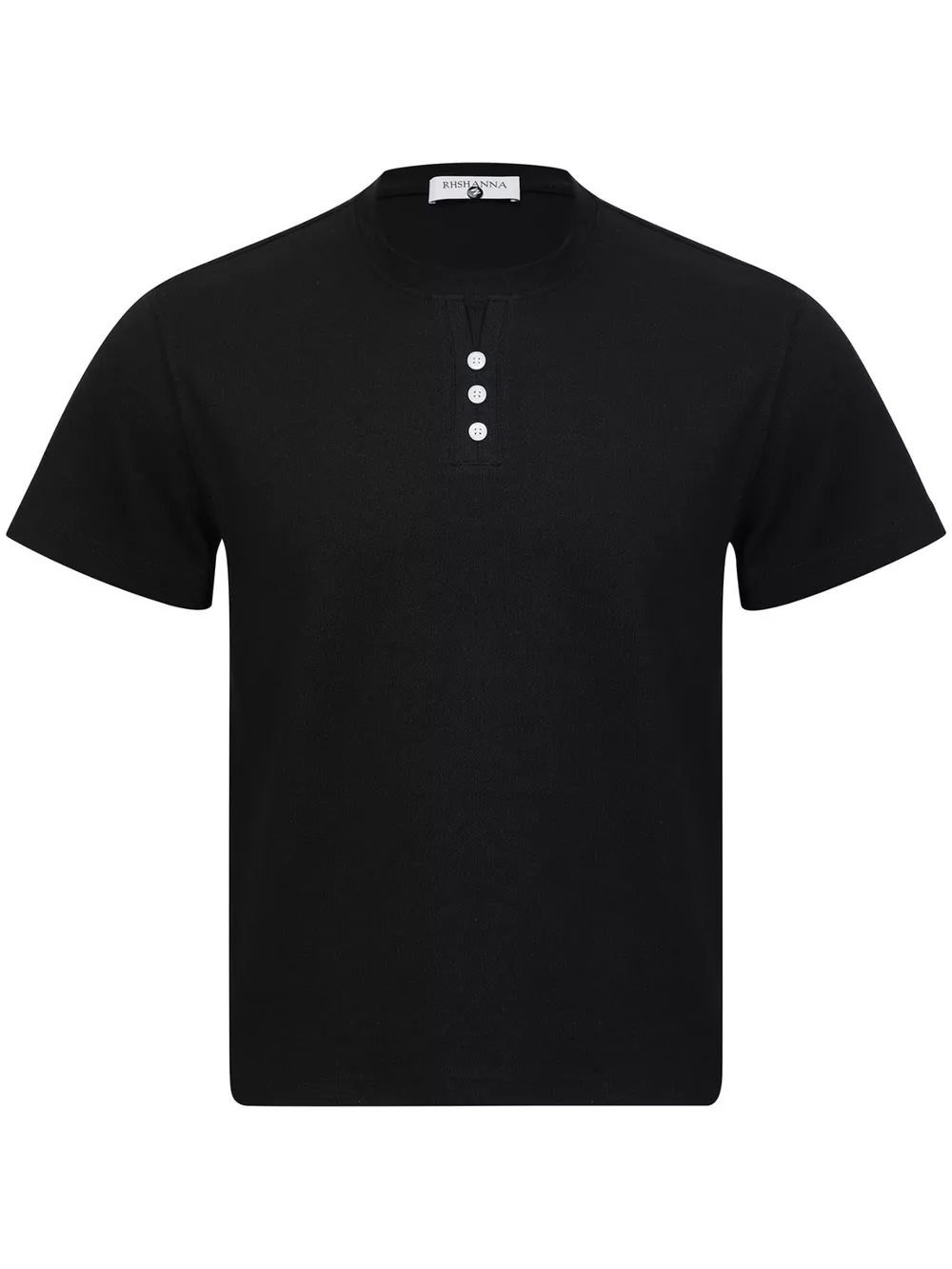 Men's Henley T-Shirt with Button Detail, image 9