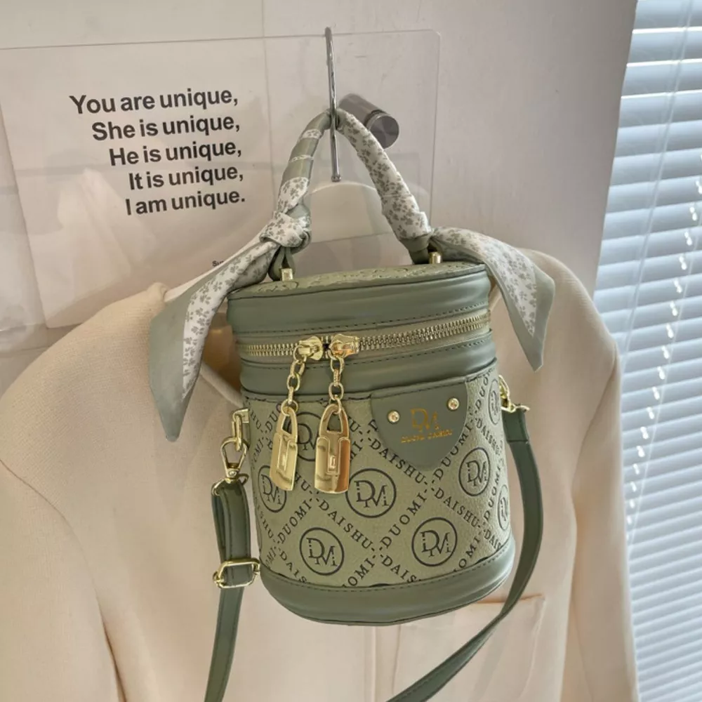 Letter Adjustable Strap Bucket Bag, image 5