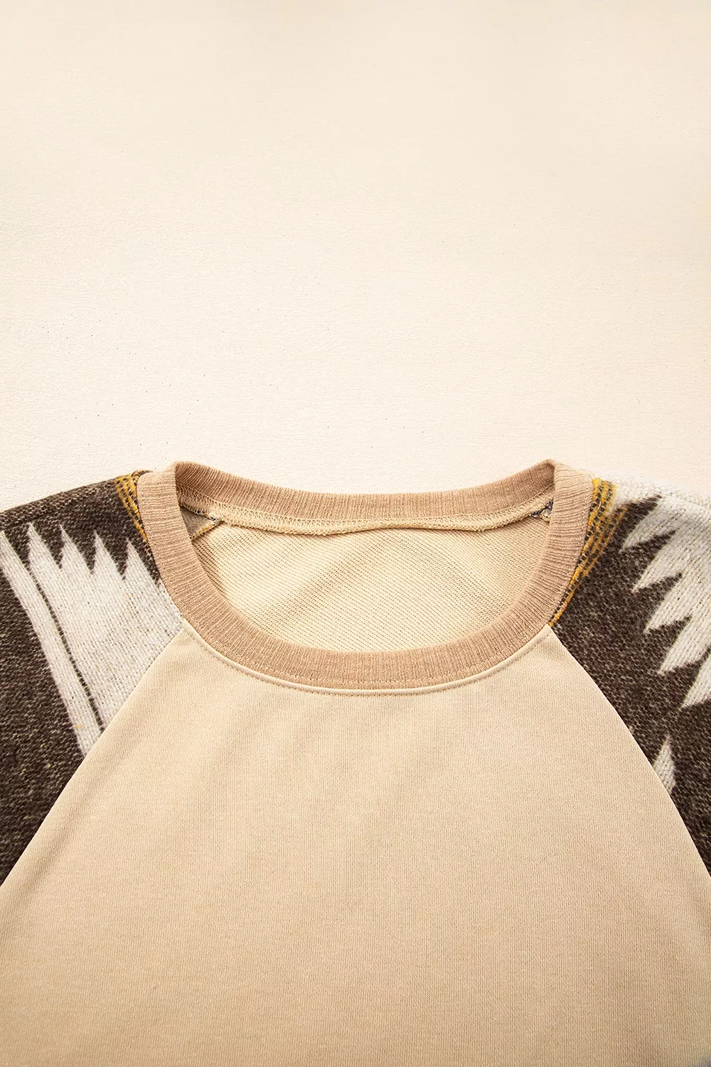 Aztec Bubble Sleeve Patchwork Western Sweatshirt, image 9