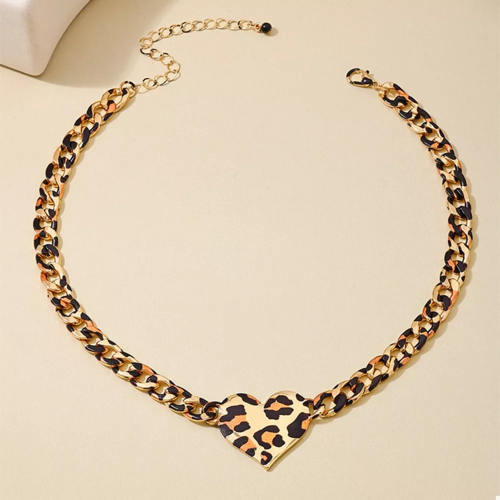 Leopard Heart Chain Necklace, image 2