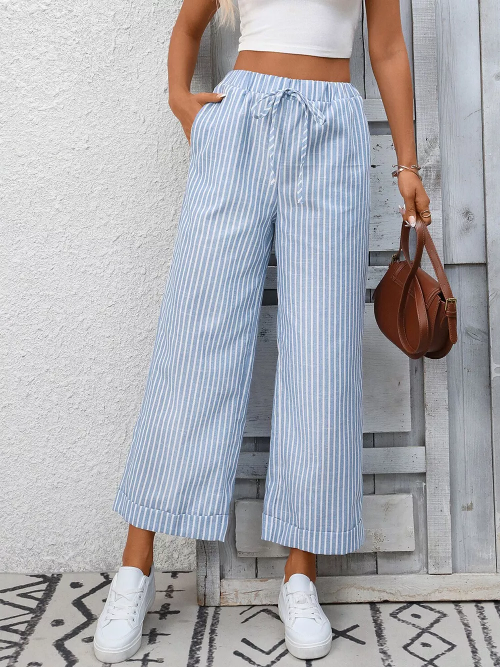 Striped Wide Leg Pants, image 5