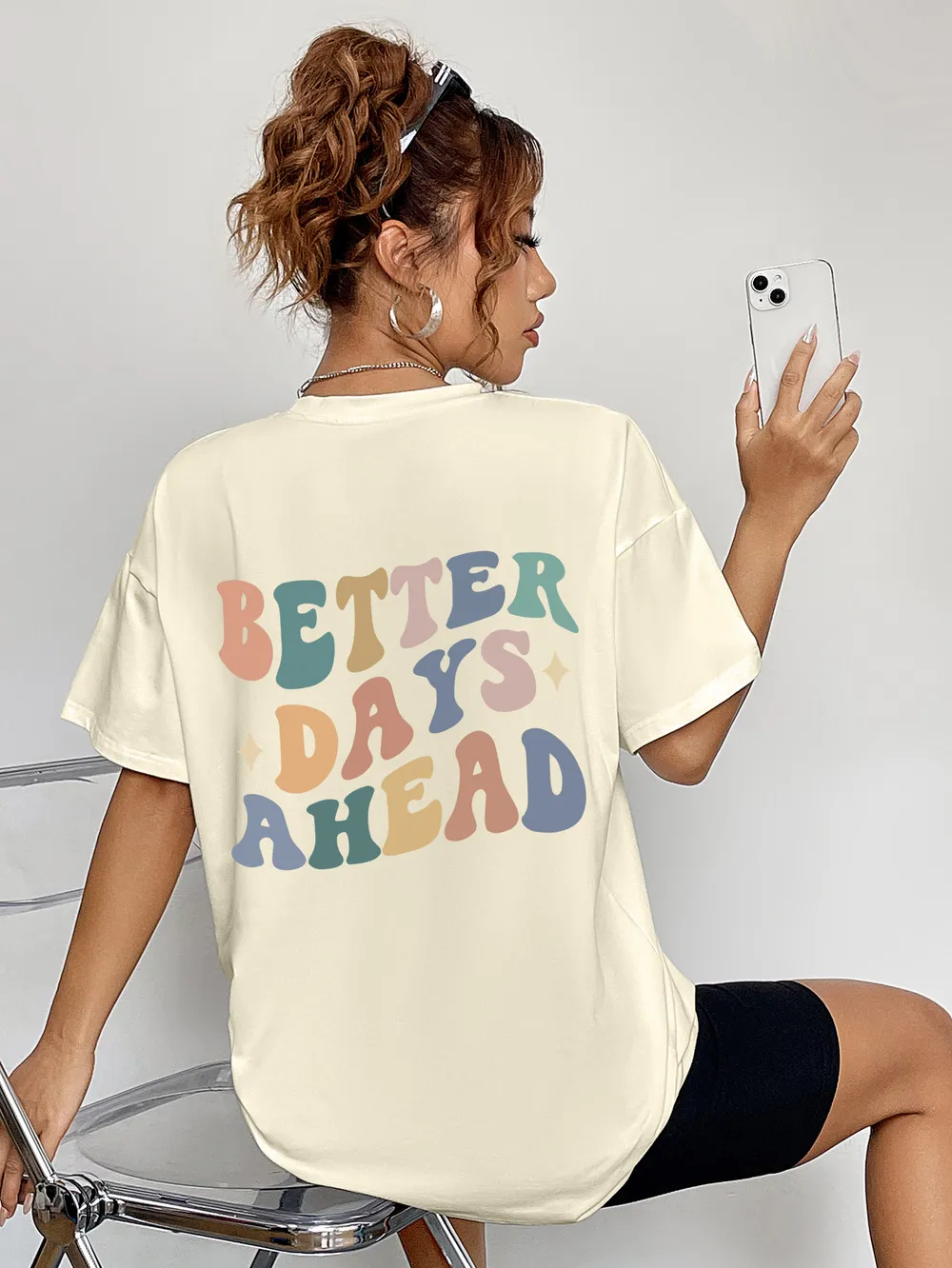 BETTER DAYS AHEAD Round Neck T-Shirt, image 14