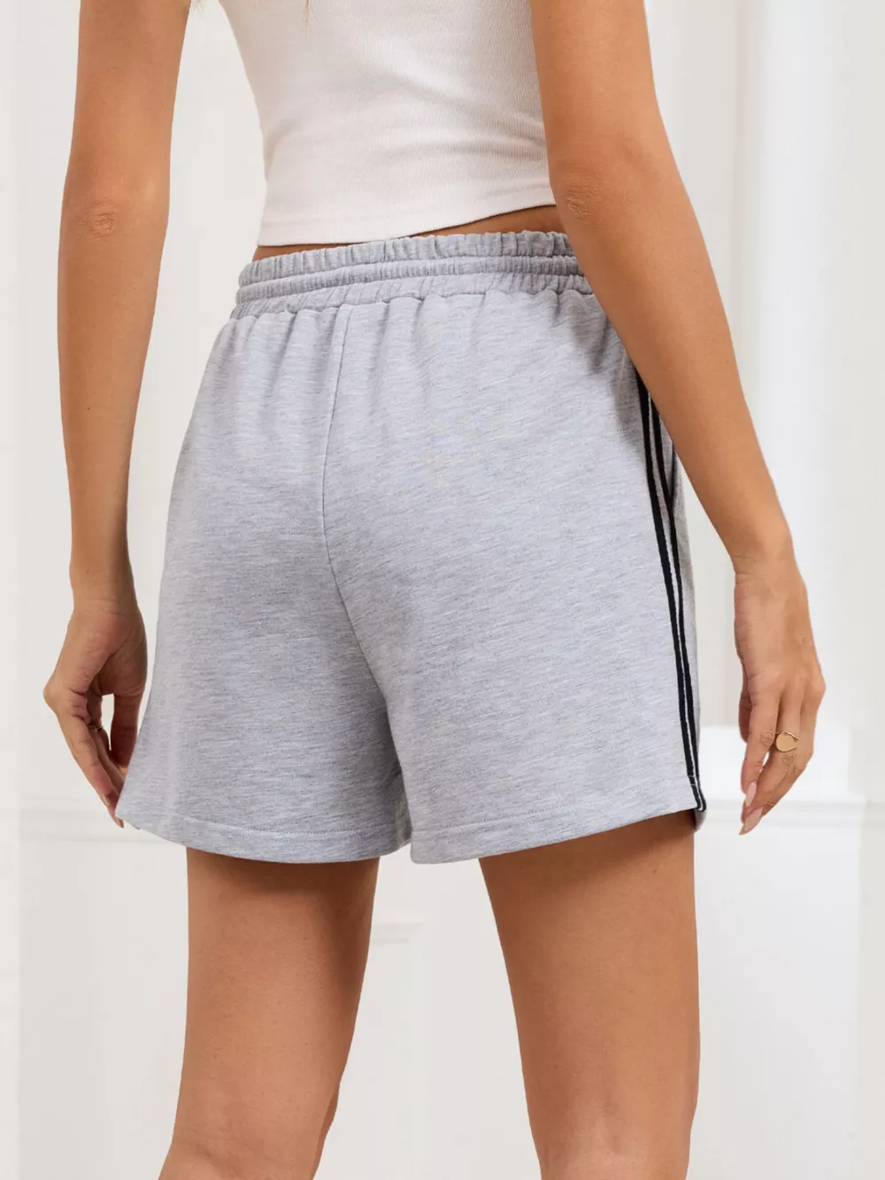 Striped Trim Drawstring Shorts, image 10