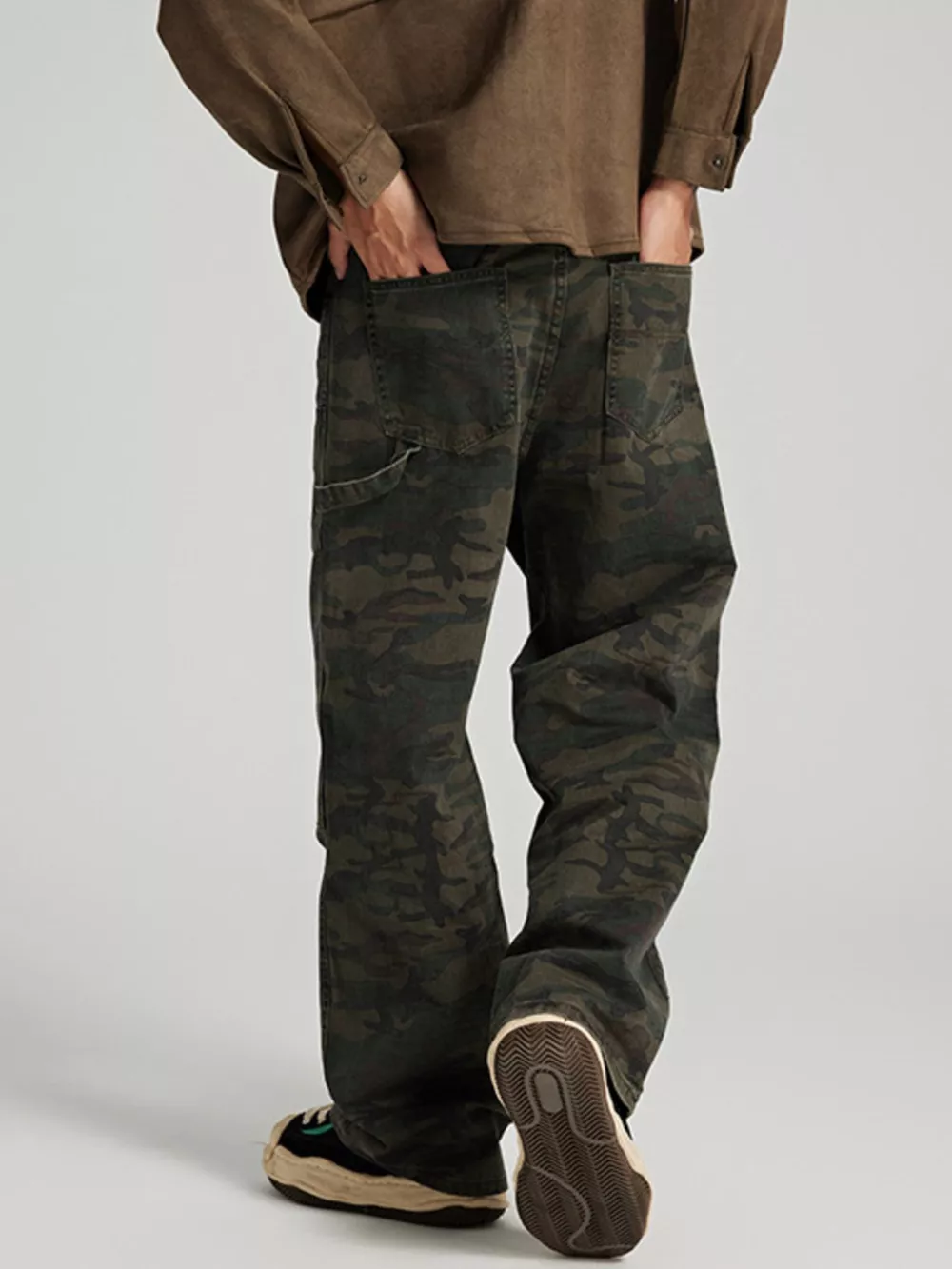 Men's Camouflage Washed Cargo Jeans, image 2