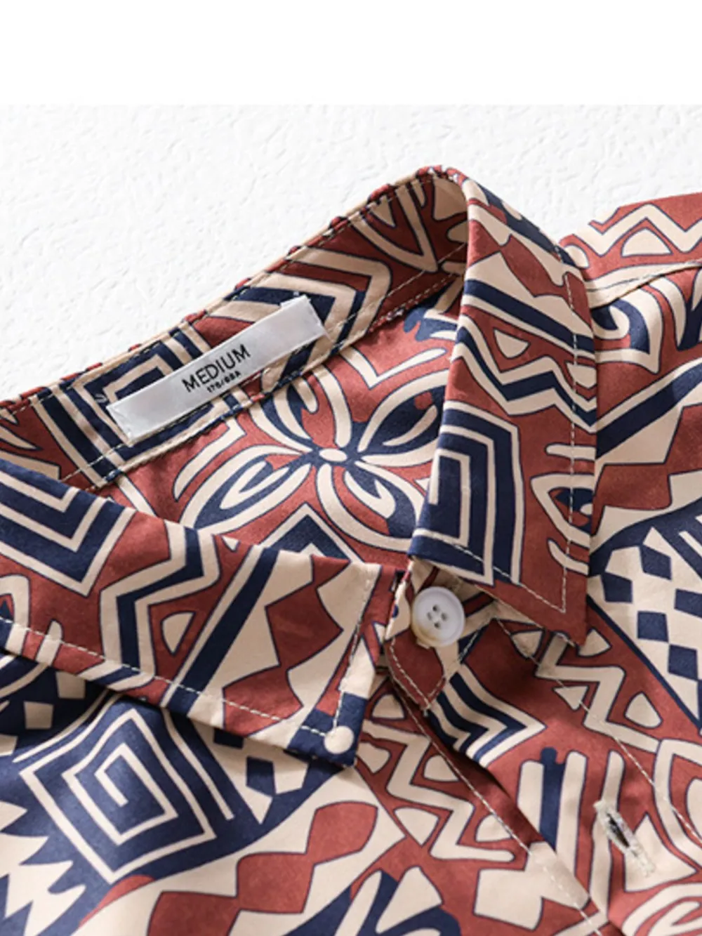 Men's Plus Size Printed Button Up Short Sleeve Shirt, image 4