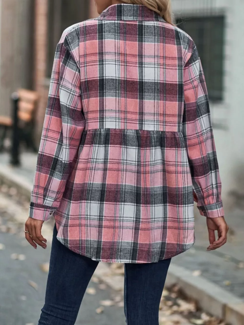Plaid Button-Down Long Sleeve Shirt, image 21