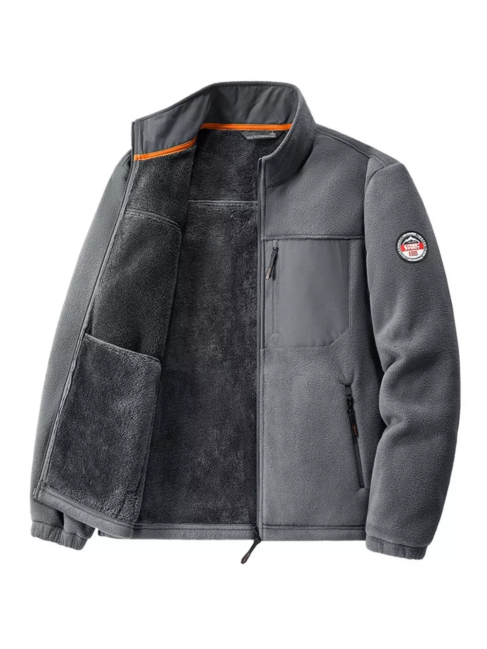Men's Plus Size Warm Fleece Outdoor Jacket, image 6