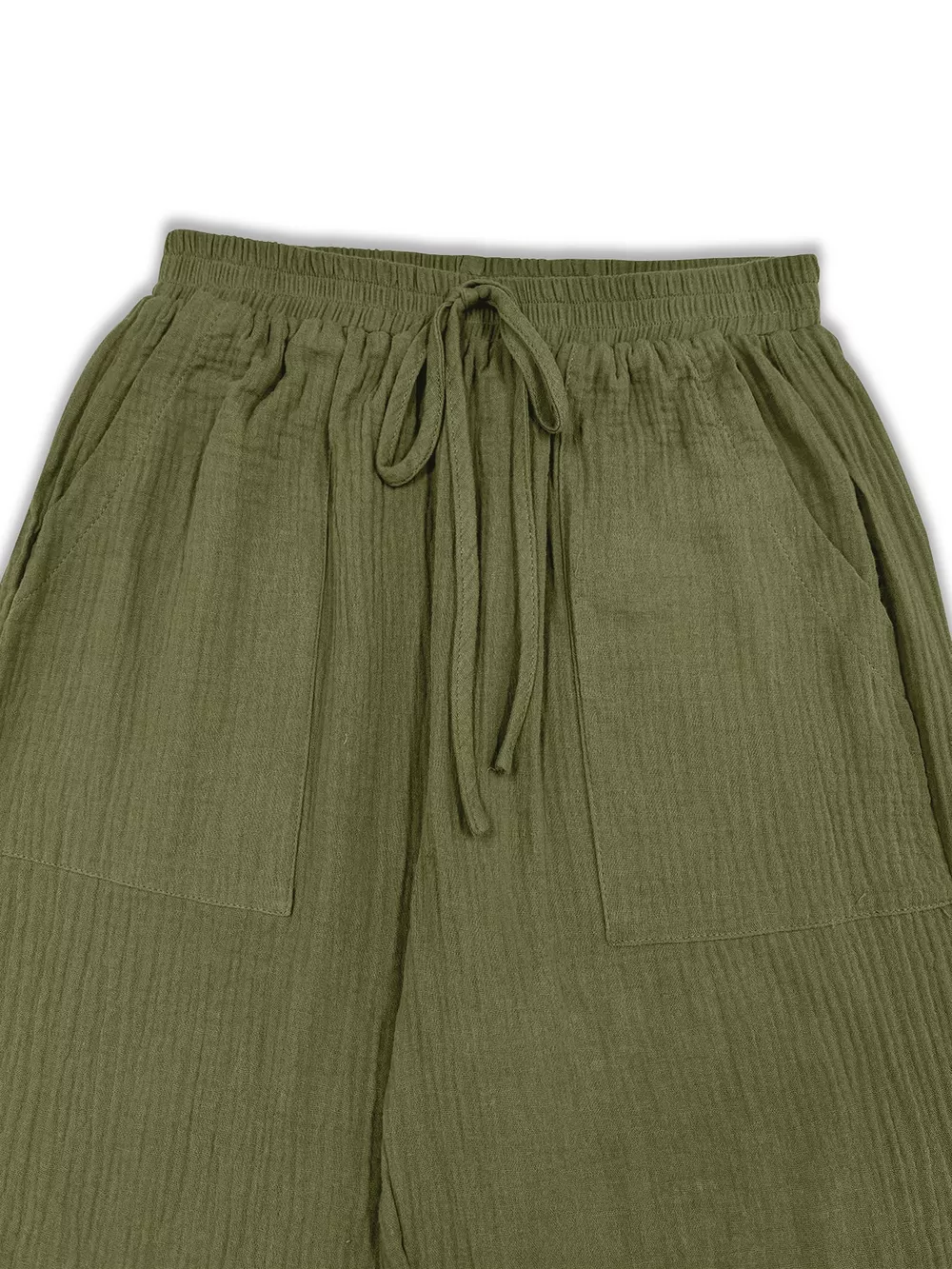 Loose Fit Gauze Drawstring Pants, image 11
