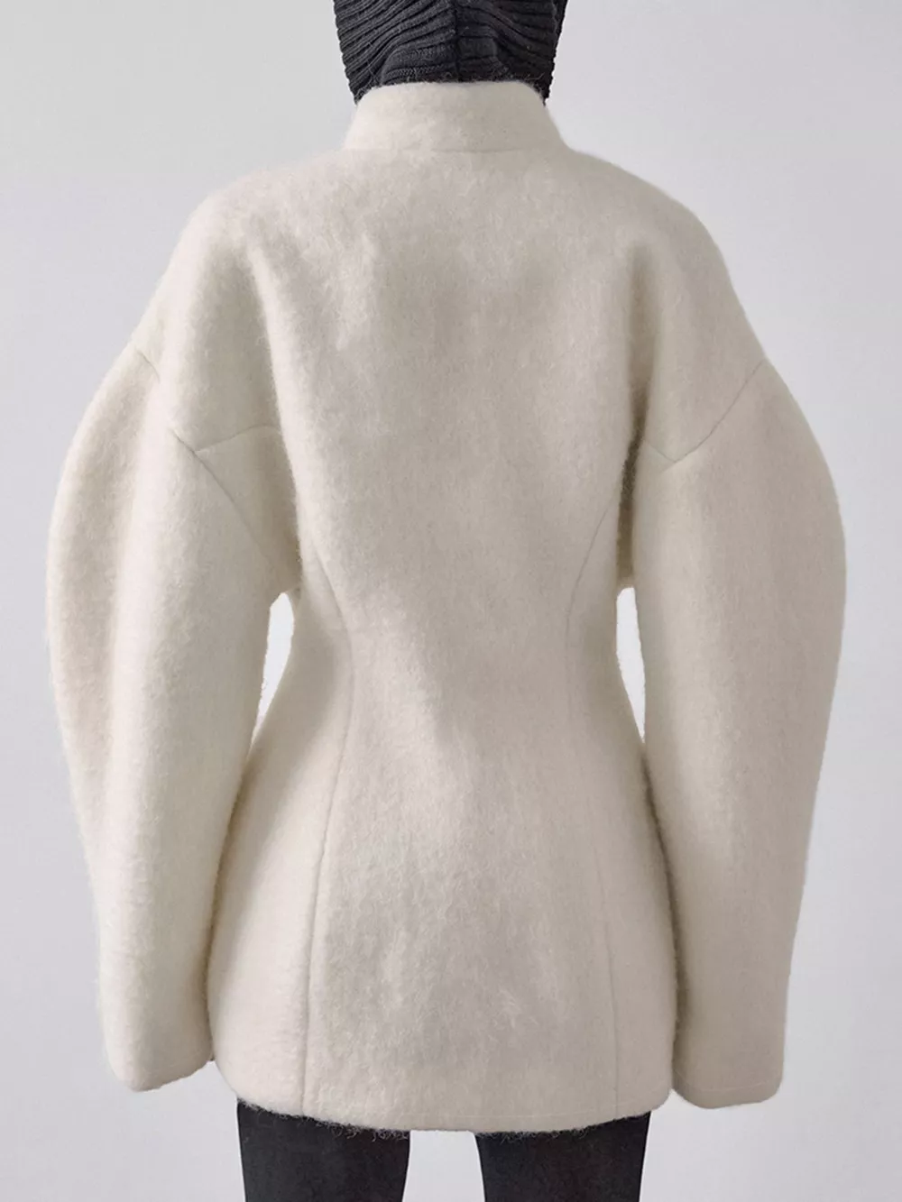 Wool-Blend Leg-of-Mutton Sleeves Outerwear, image 3