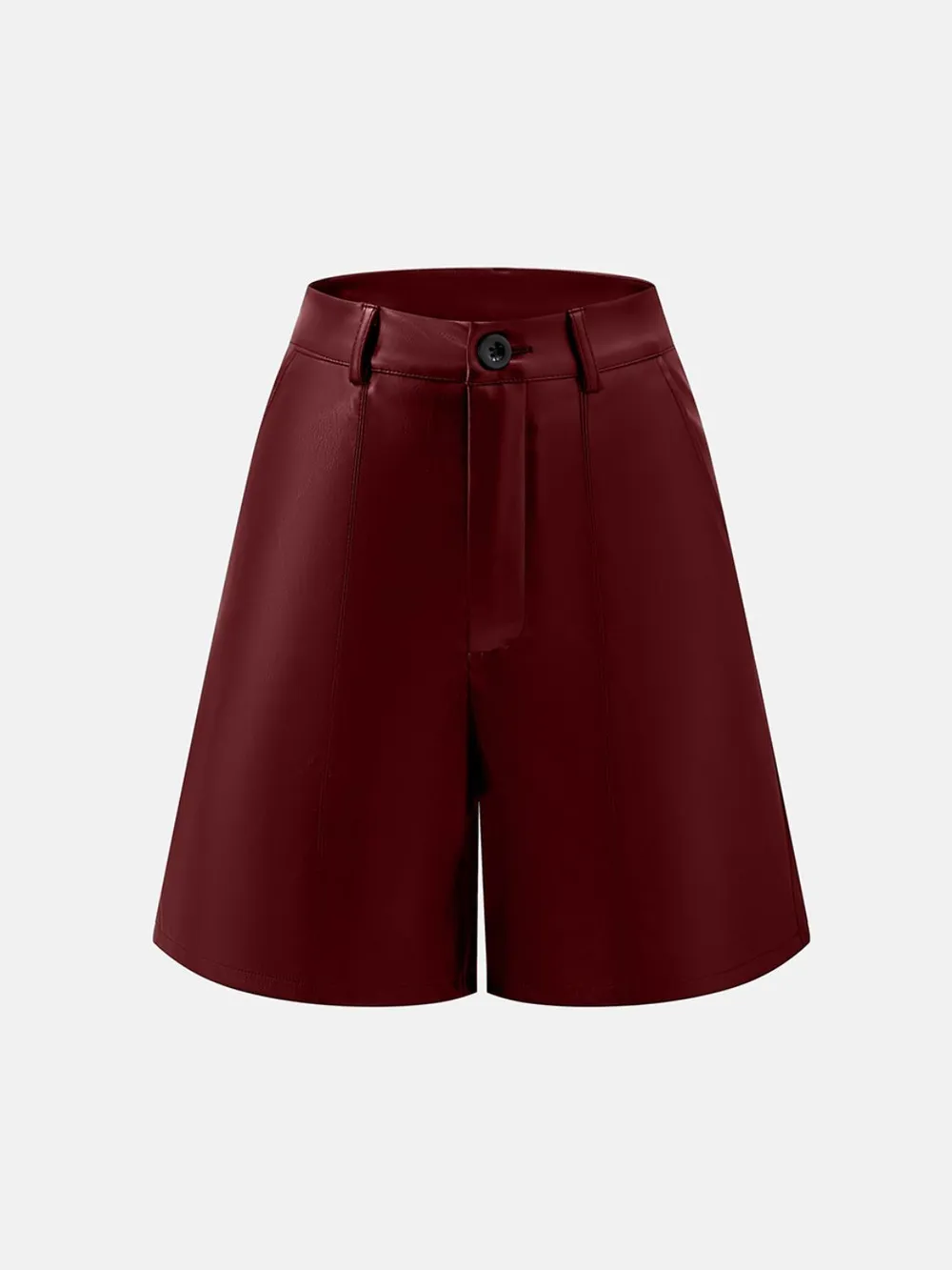 PU Leather High Rise Shorts, image 6