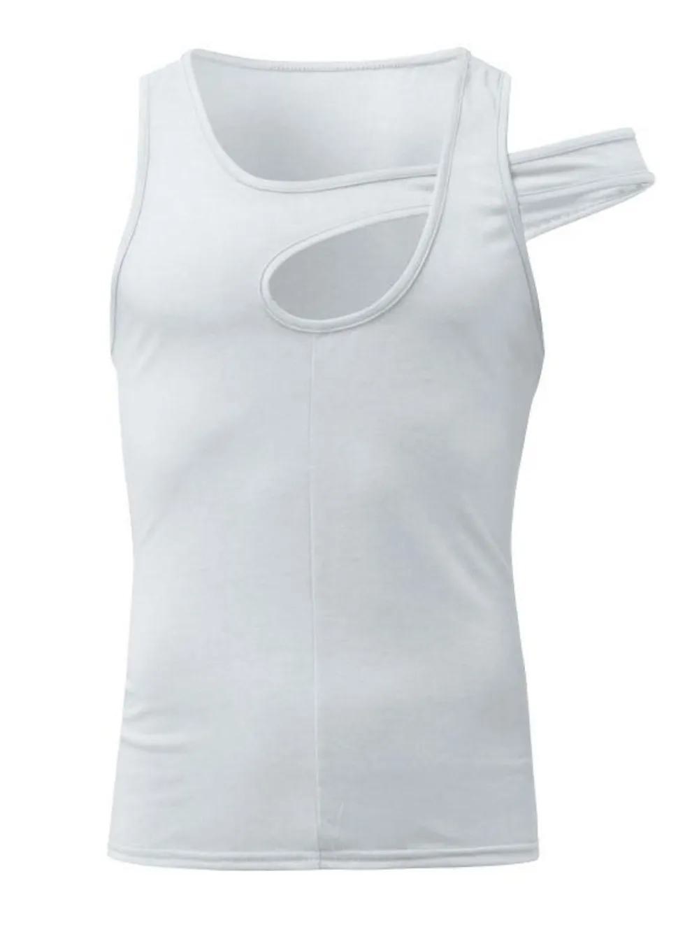 Men's Full Size Asymmetrical Cutout Tank Plus Size, image 8