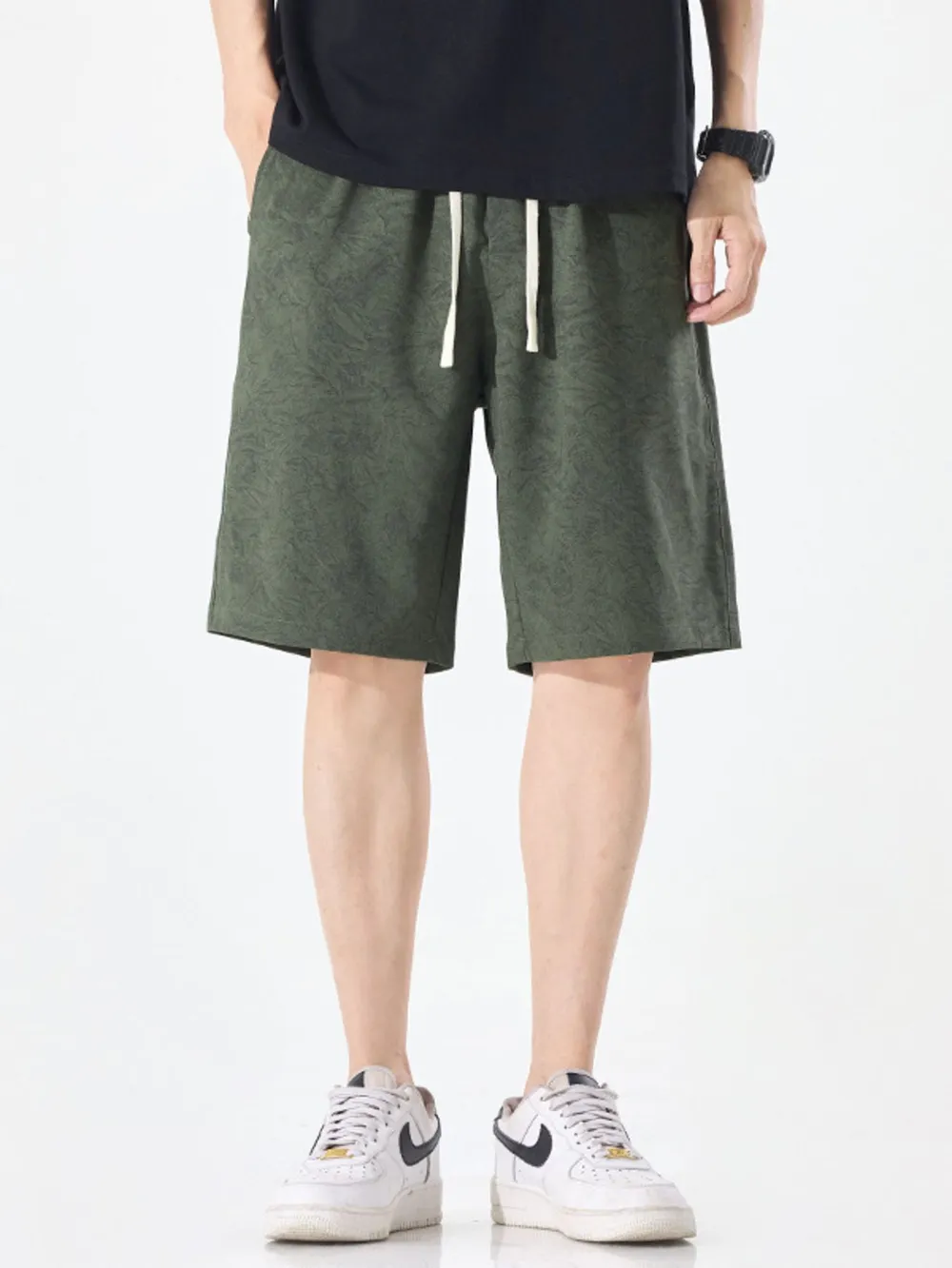 Men's Plus Size Drawstring Loose Fit Shorts, image 3