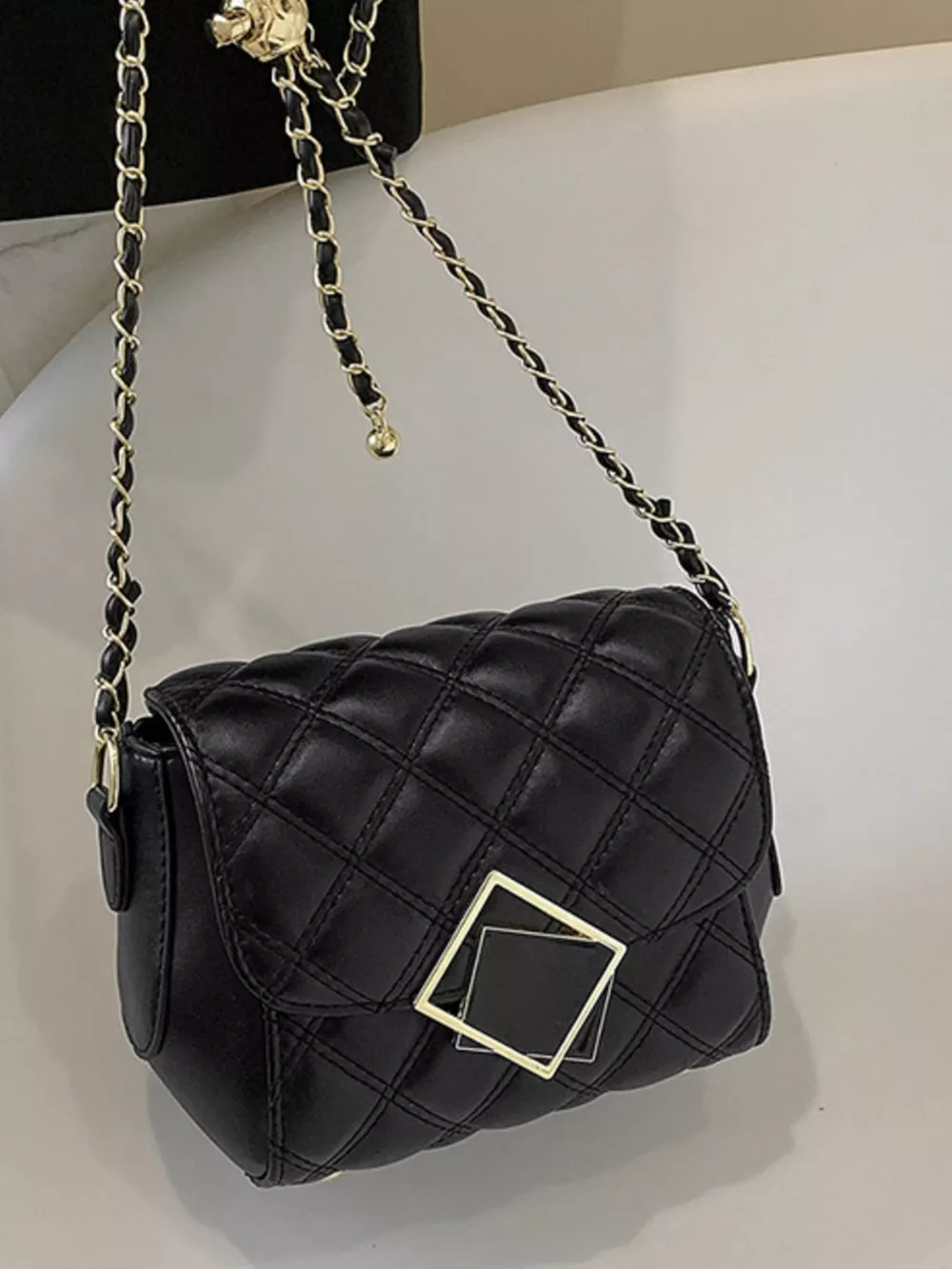 Quilted Flap Chain Crossbody Bag