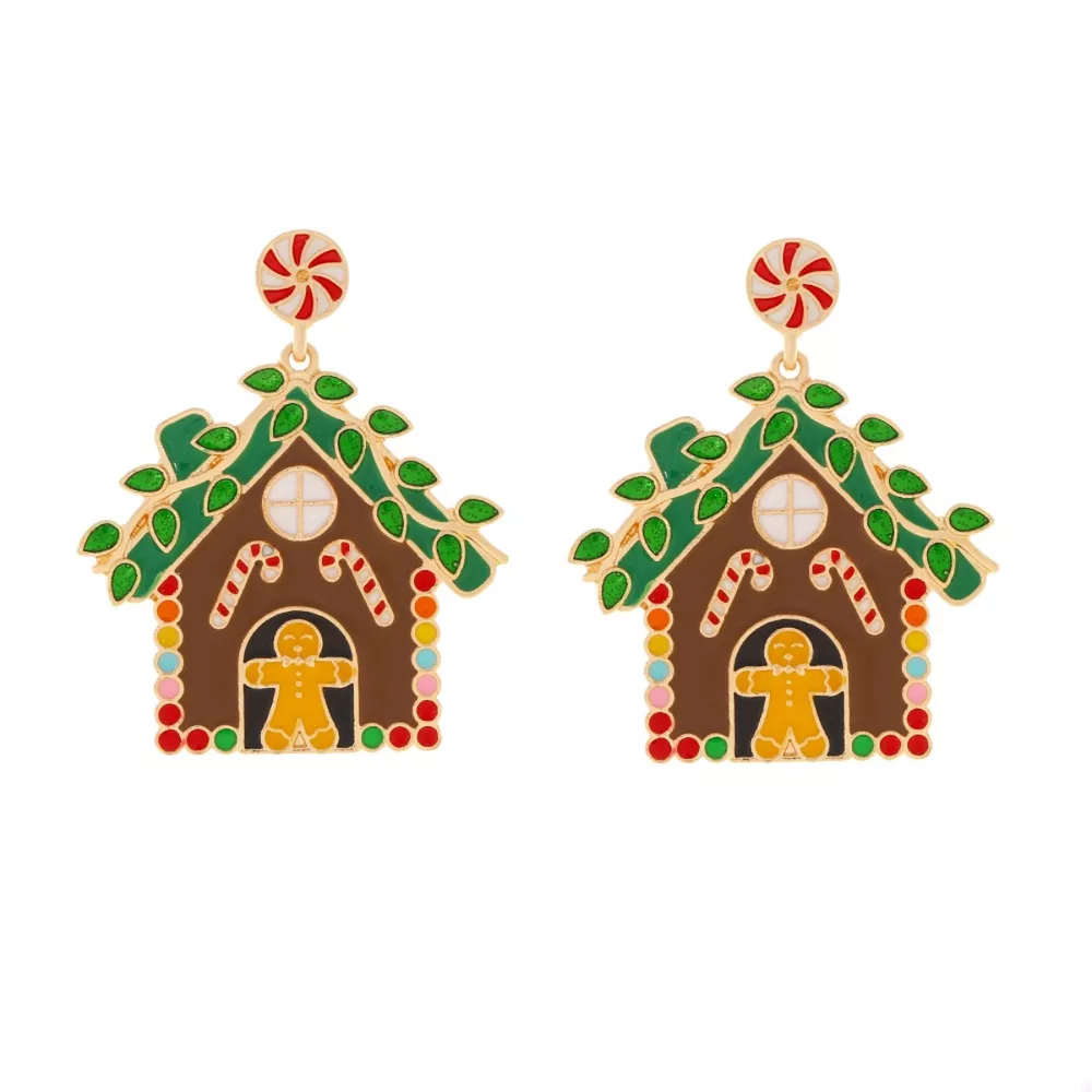 Christmas Gingerbread House Dangle Earrings, image 2