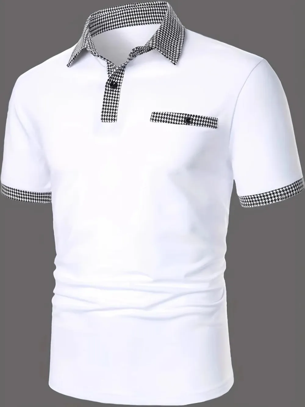 Men's Full Size Collared Neck Short Sleeve Polo Plus Size, image 3