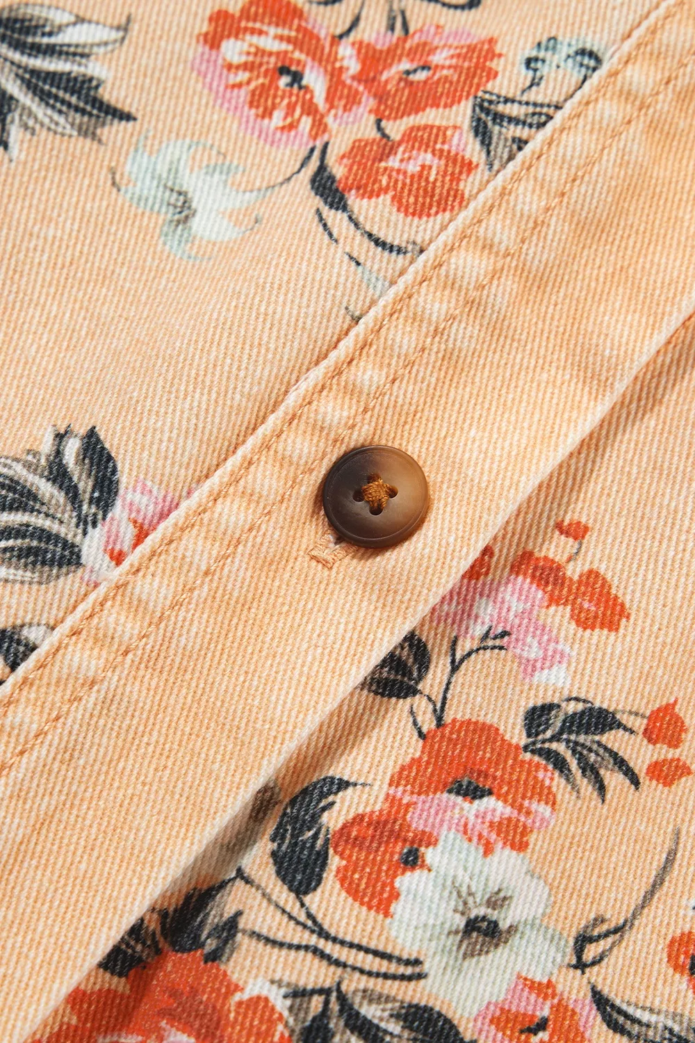 Floral Print Long Sleeve Denim Jacket, image 13