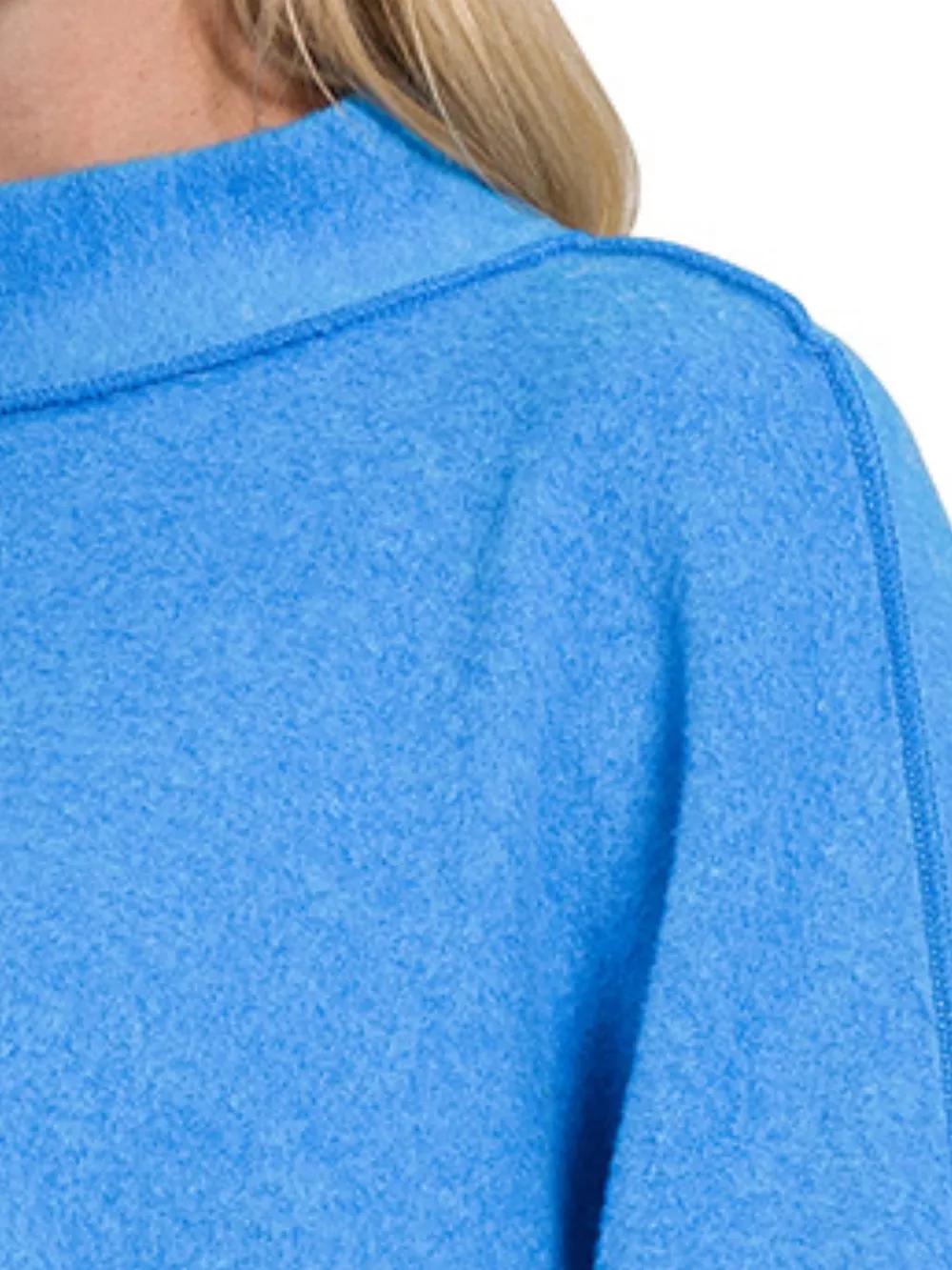 Brushed Melange Hacci Cropped Sweater, image 2