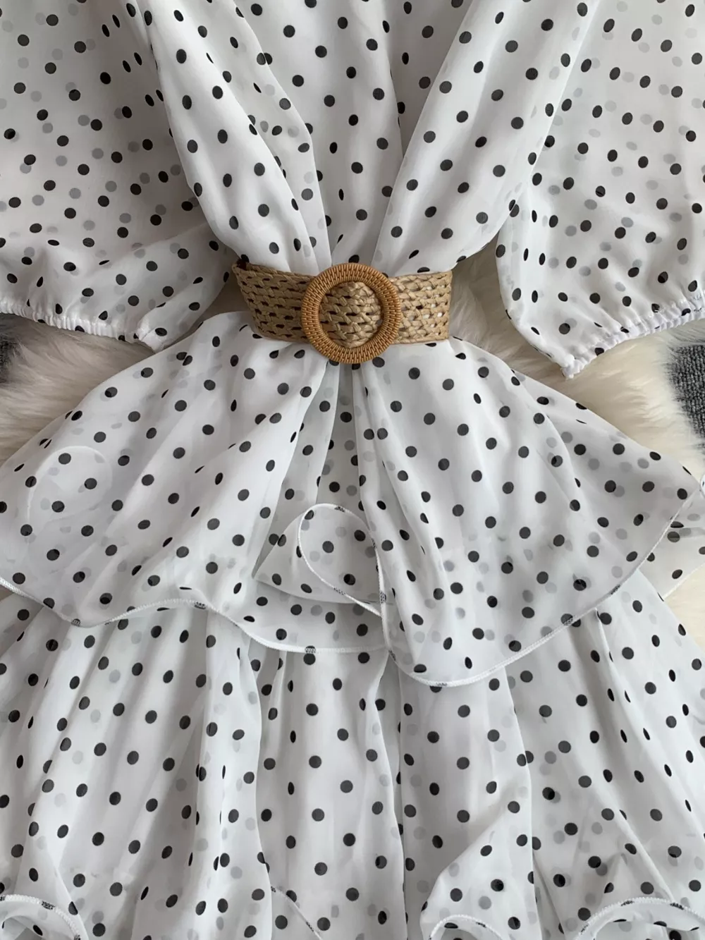 Polka Dot Ruffled Tiered Dress, image 15