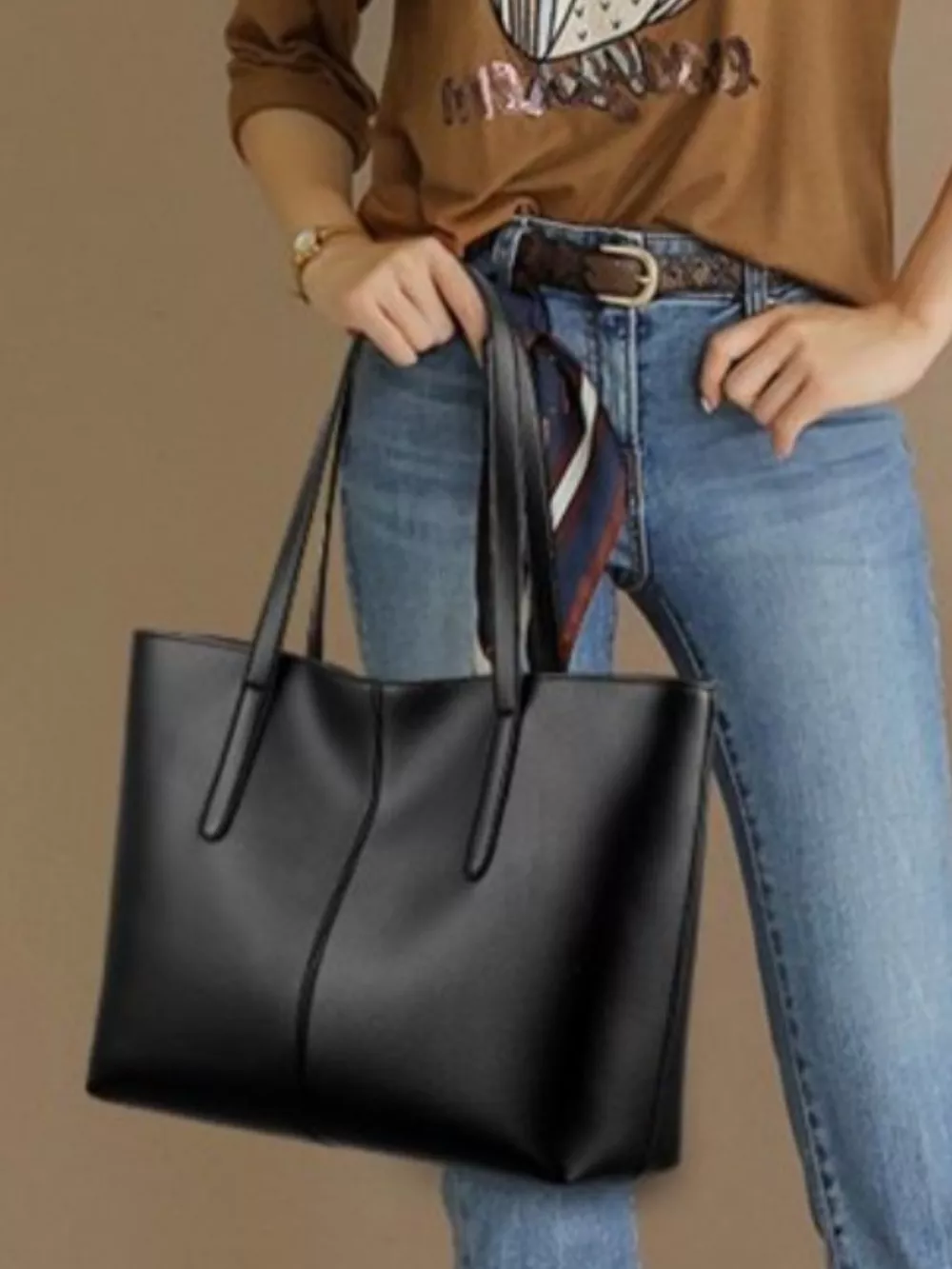 PU Leather Tote Bag, image 5