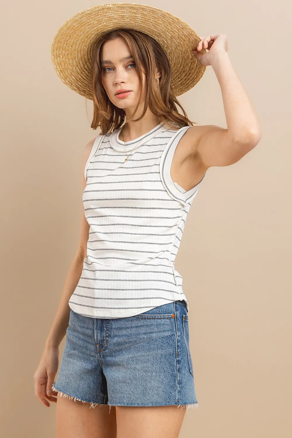 Ces Femme Striped Round Neck Tank, image 3