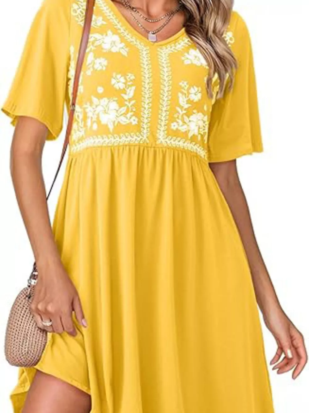 Floral V-Neck Mini Dress, image 18