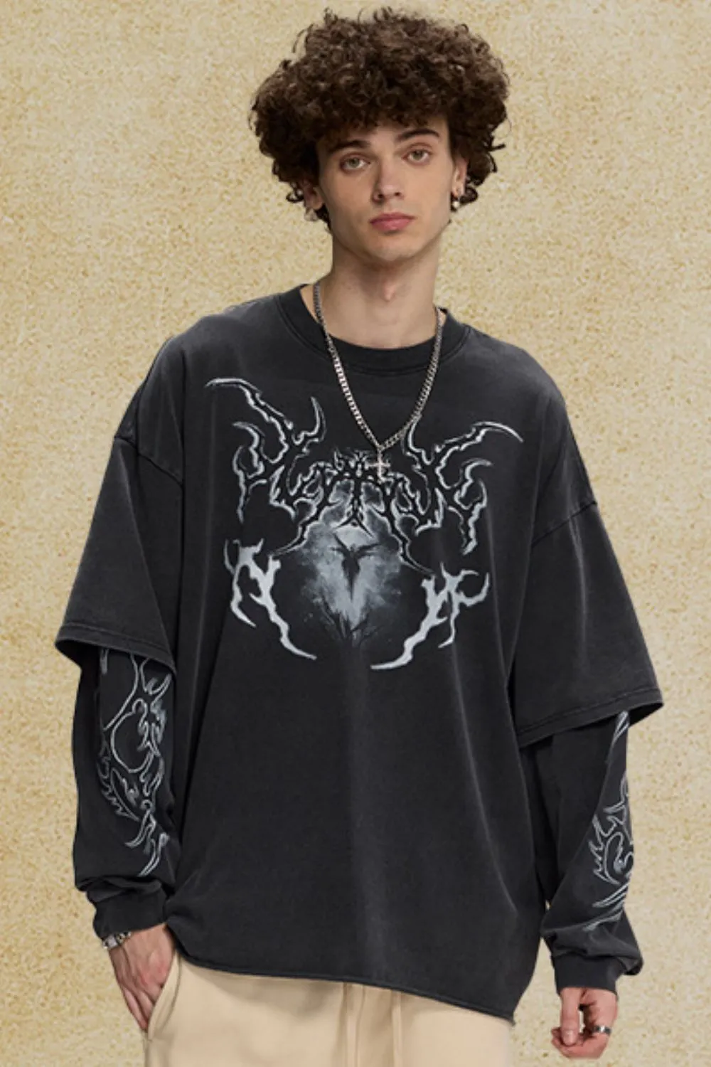 Men's Round Neck Graphic T-Shirt