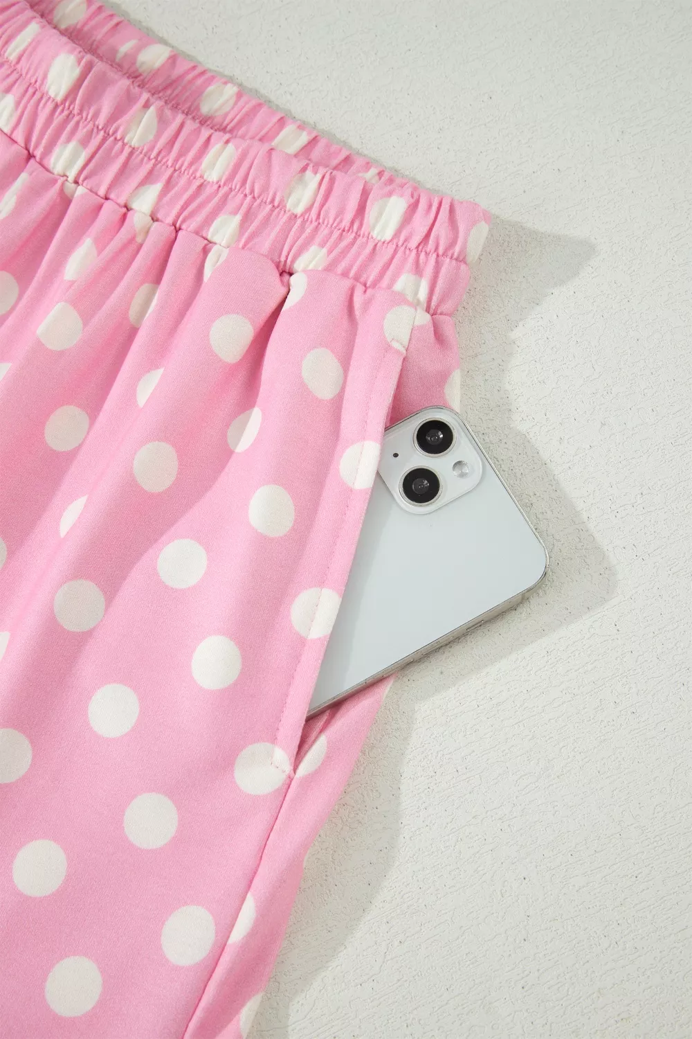 Polka Dot Short Sleeve Top and Shorts Set, image 9