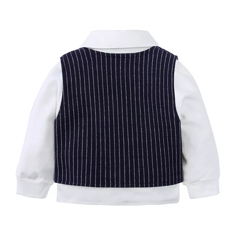 Children's Striped Vest and Pants Suit Set, image 9