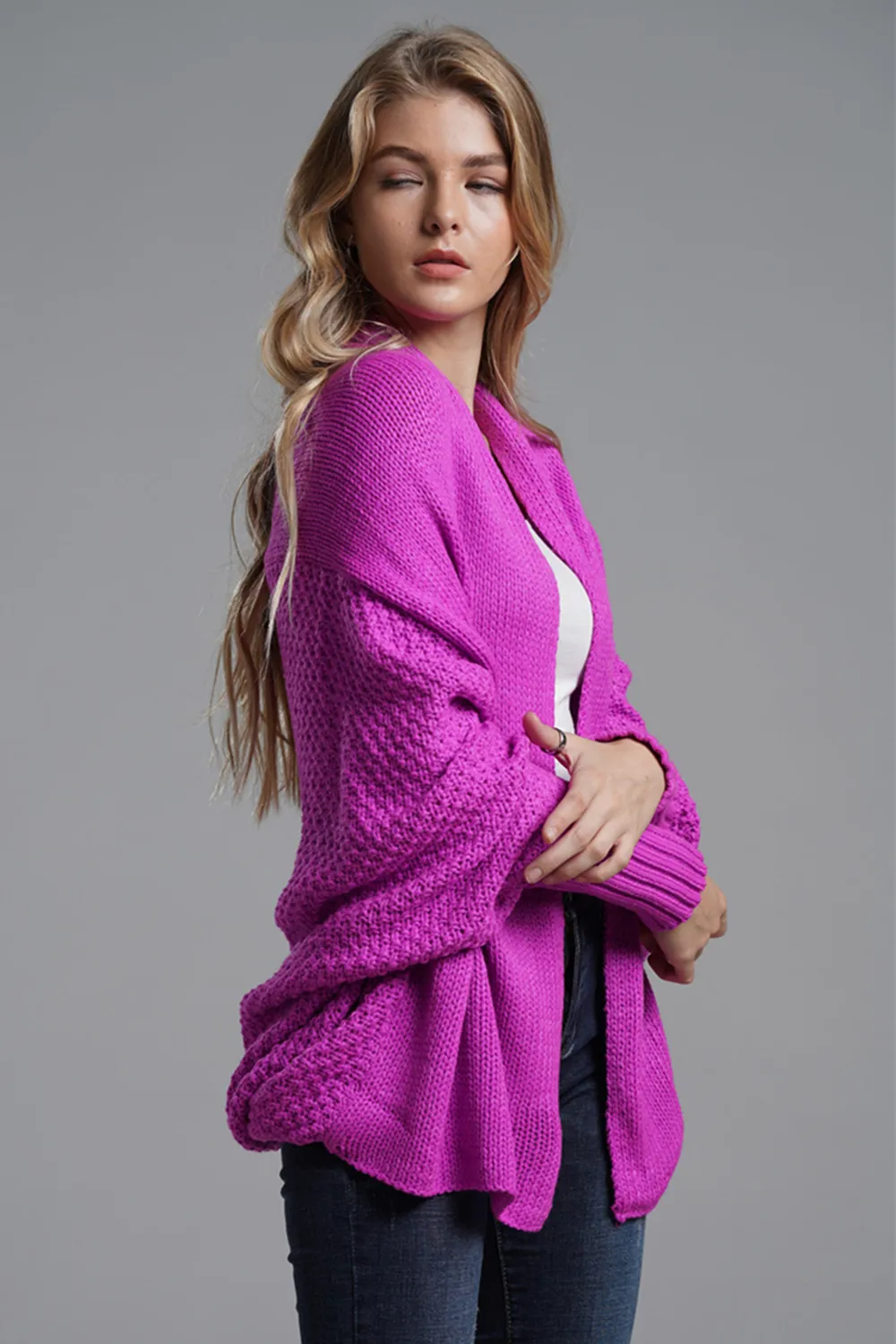Open Front Batwing Sleeve Cardigan, image 24