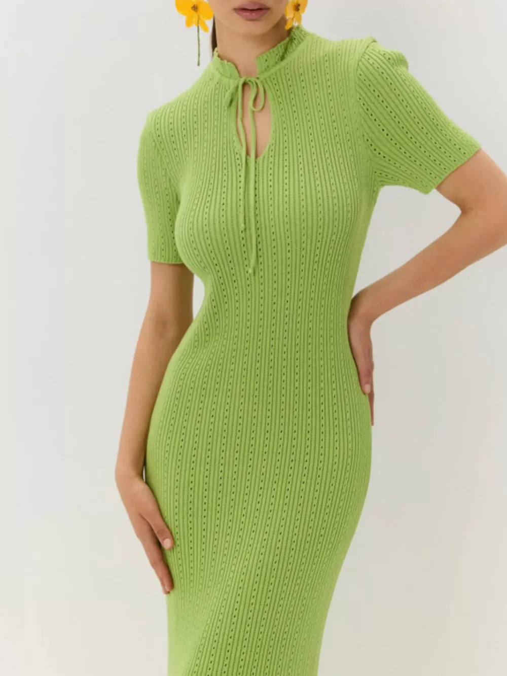 Short Sleeve Knitted Mermaid Dress, image 5