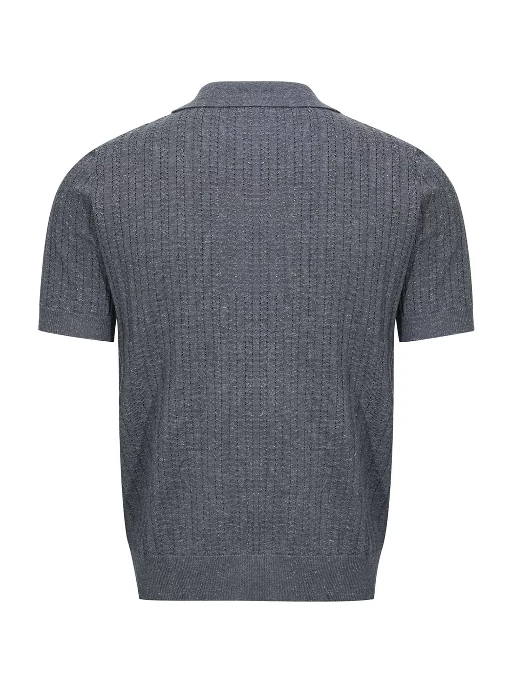 Men's Textured Knit Short Sleeve Top, image 3