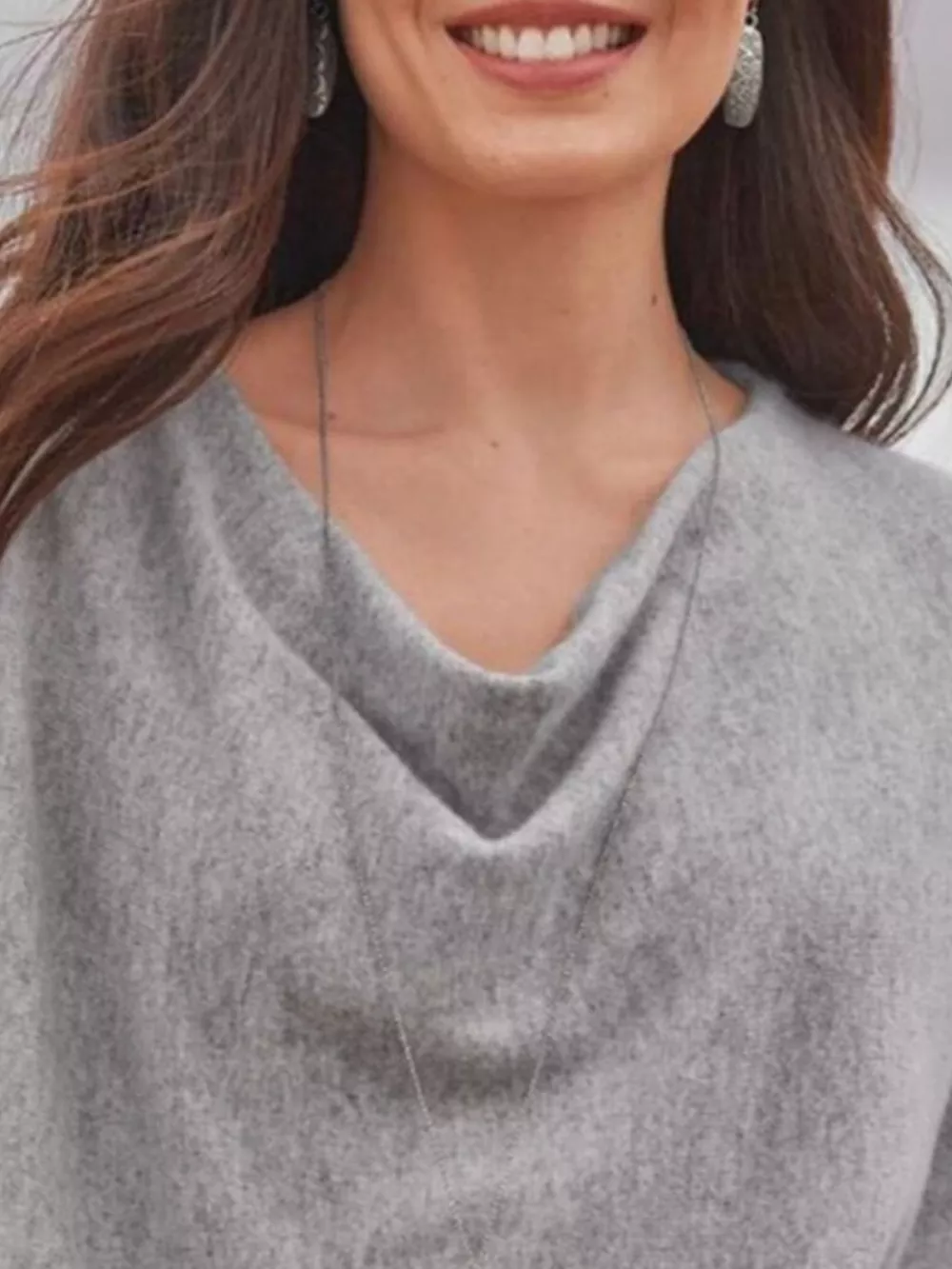 Full Size Cowl Neck Long Sleeve Top Plus Size, image 4