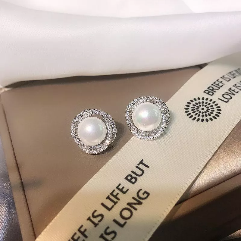 Pearl Stud Earrings, image 5