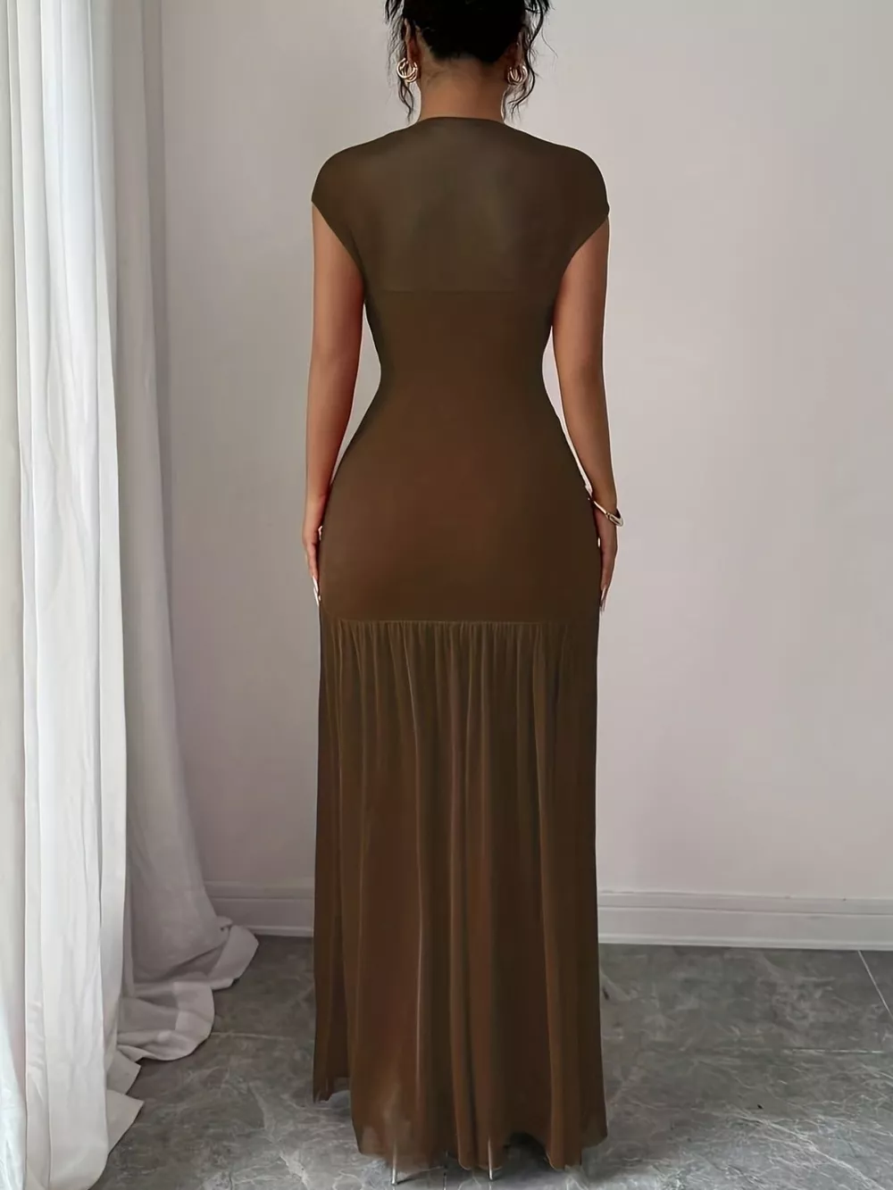 Ruched Bodycon Maxi Dress, image 4