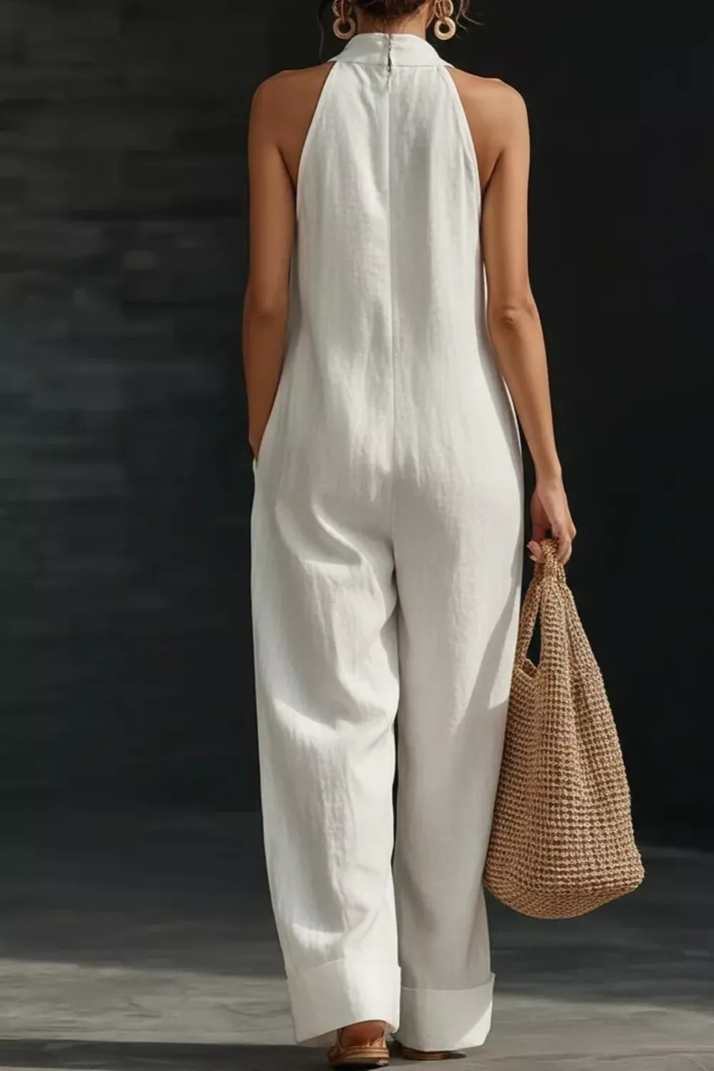 Sleeveless Wide Leg Jumpsuit, image 4
