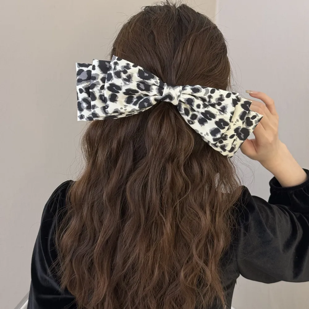 2 Piece Leopard Bow Hair Clip, image 5